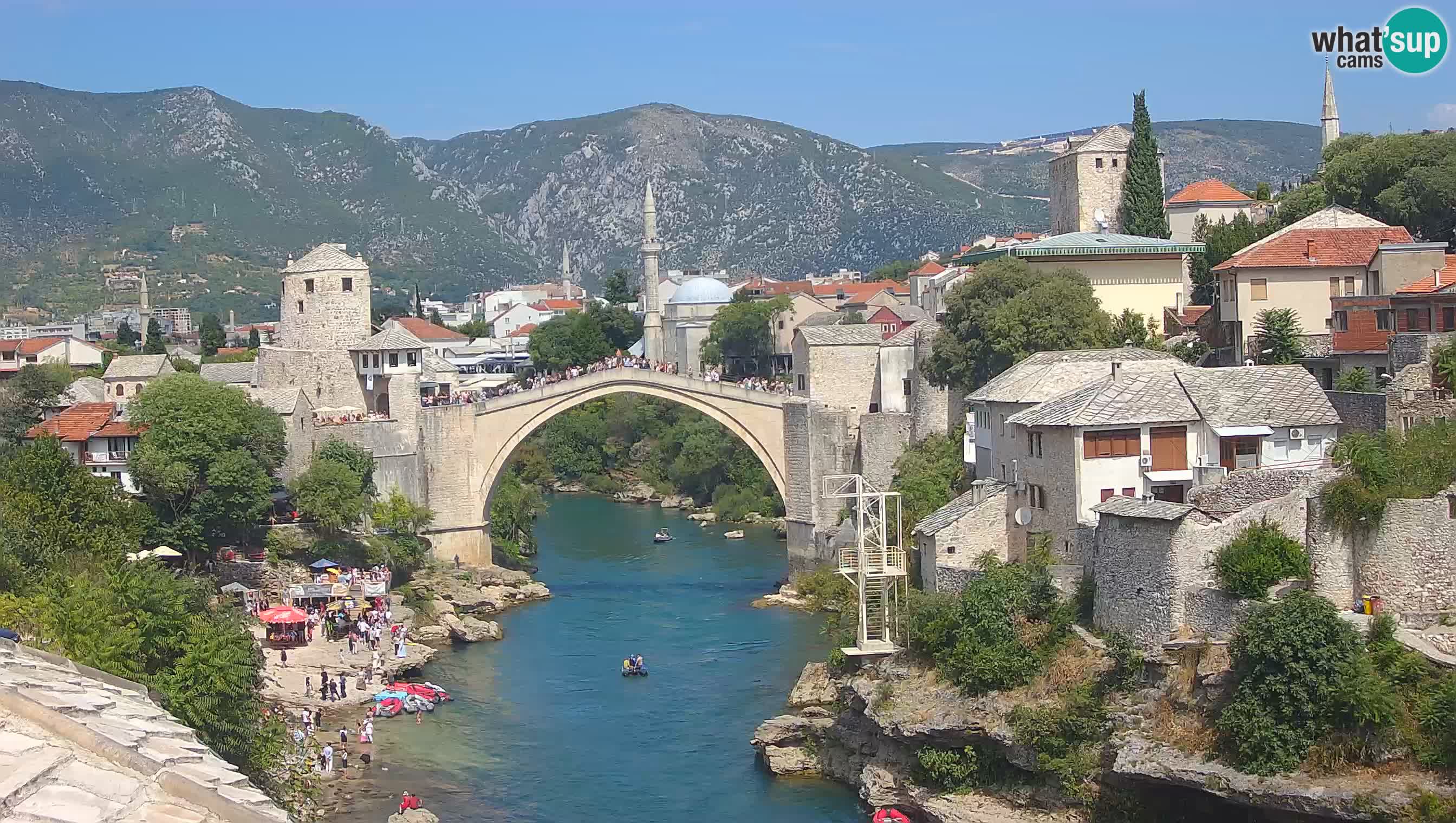 Webcam de Mostar – Le Vieux Pont sur la rivière Neretva