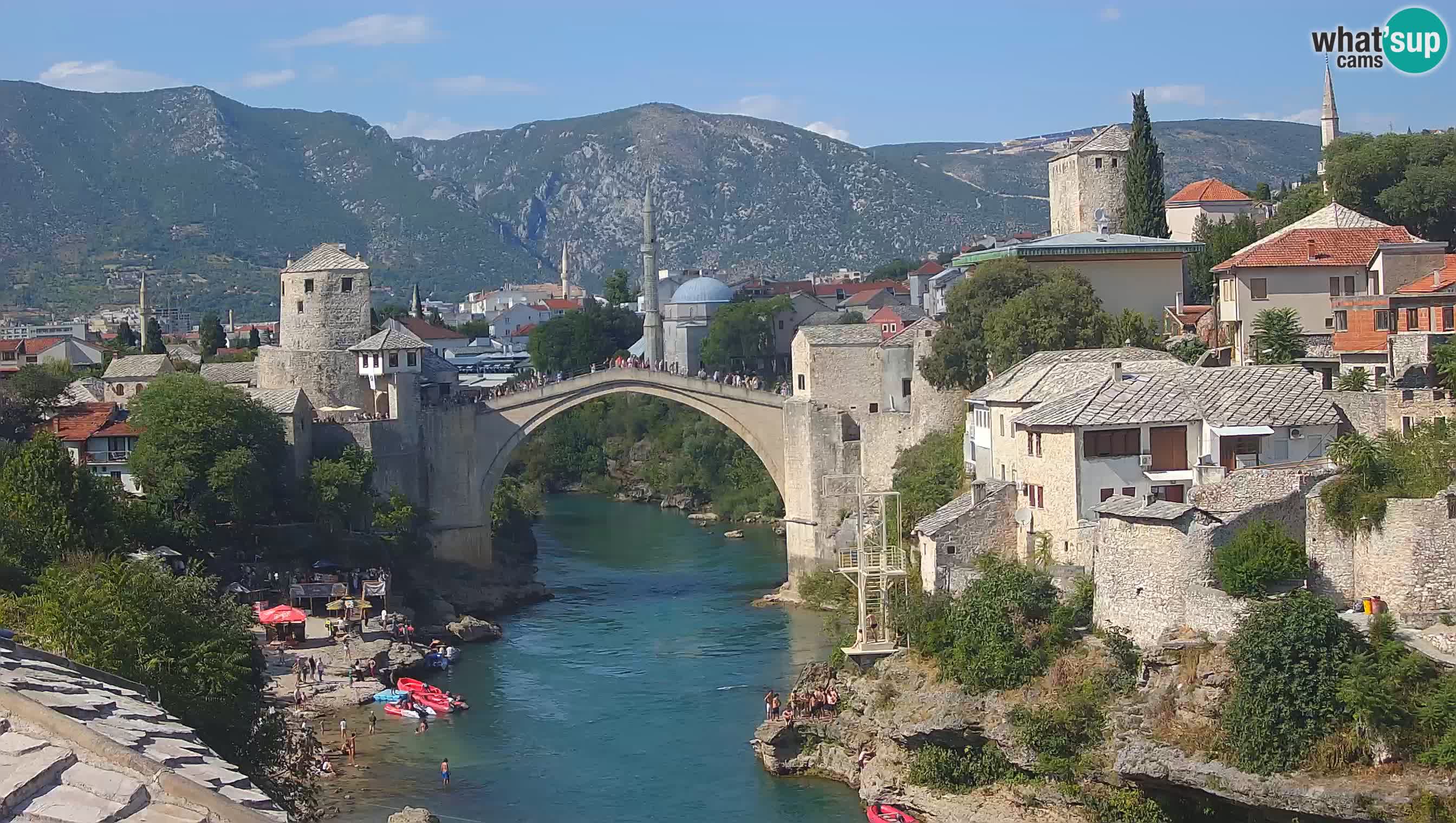 Webcam de Mostar – Le Vieux Pont sur la rivière Neretva