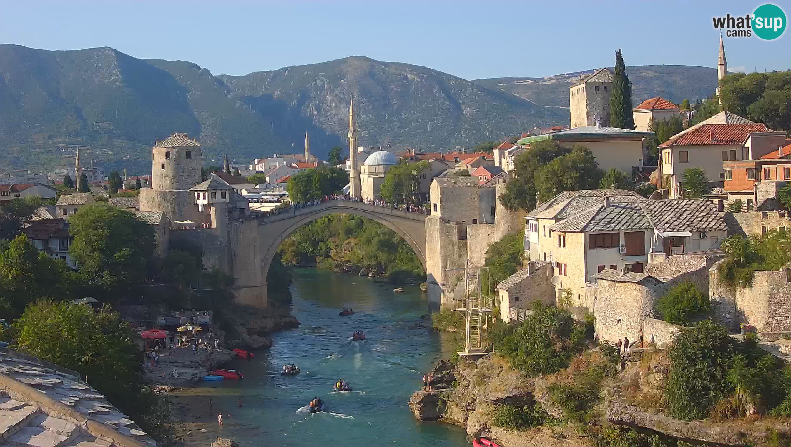 Webcam de Mostar – Le Vieux Pont sur la rivière Neretva