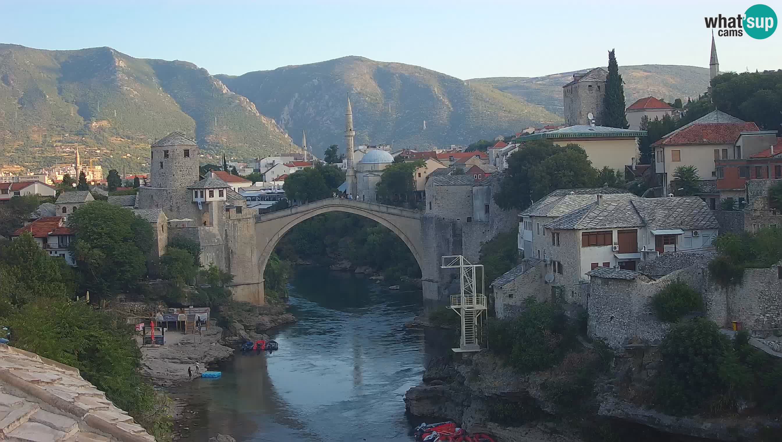 Webcam de Mostar – Le Vieux Pont sur la rivière Neretva