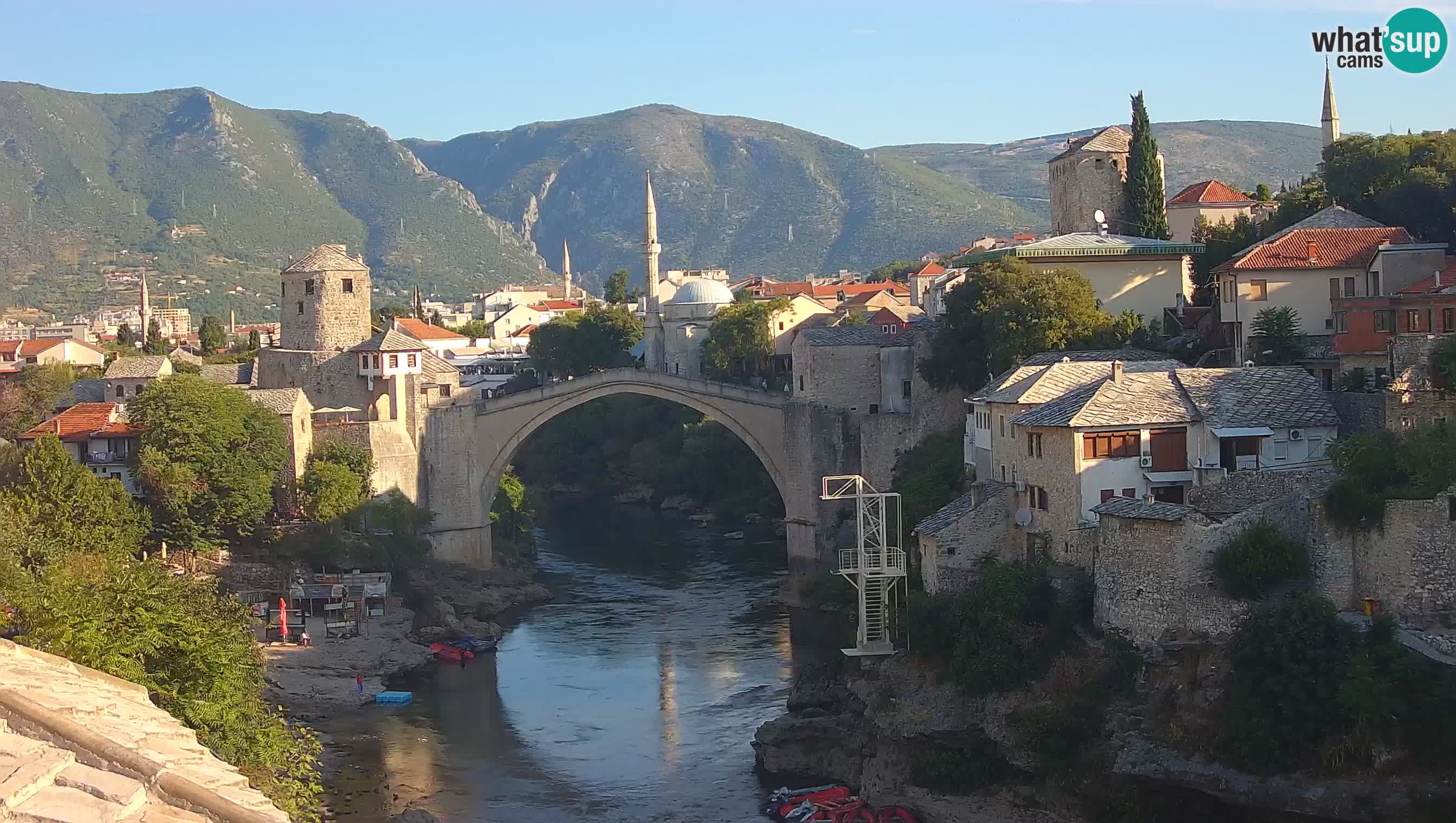Cámara web de Mostar – El Viejo Puente sobre el río Neretva