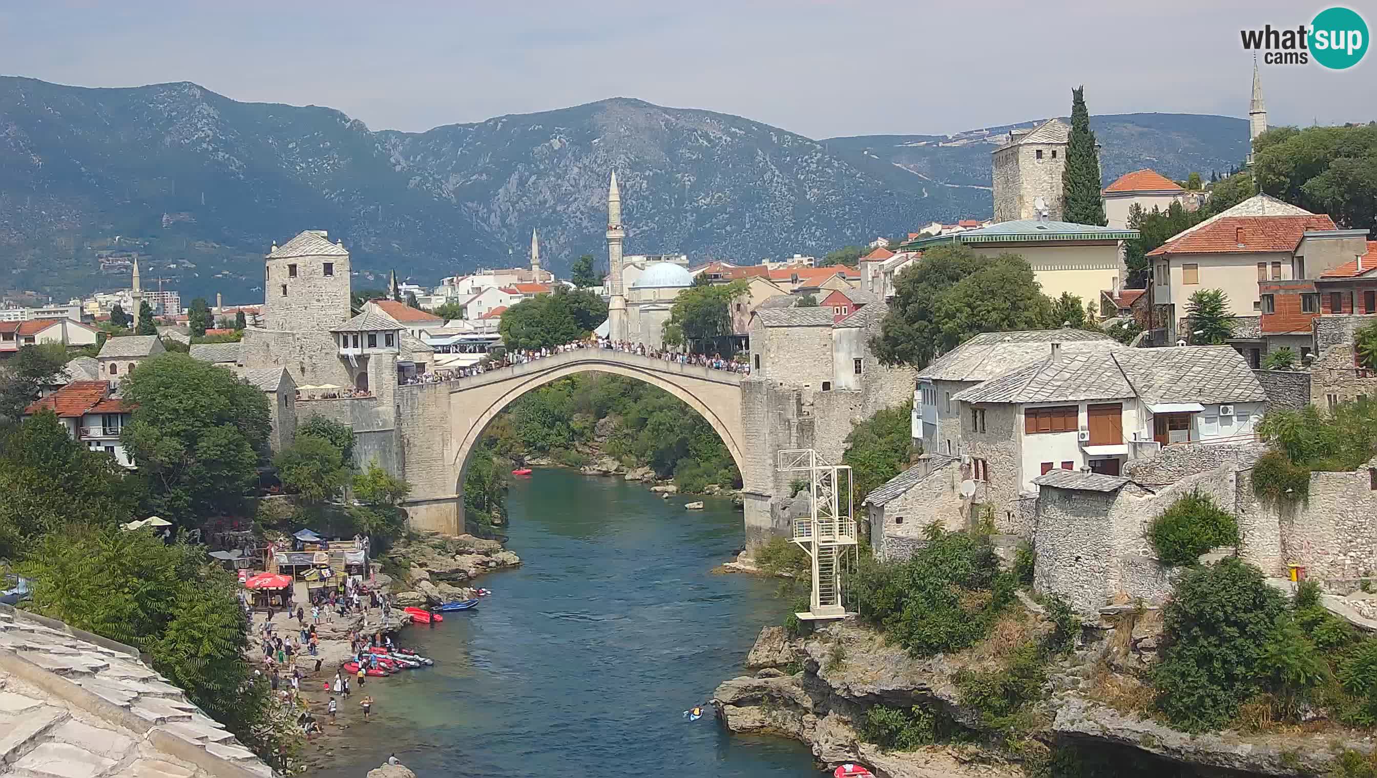 Cámara web de Mostar – El Viejo Puente sobre el río Neretva