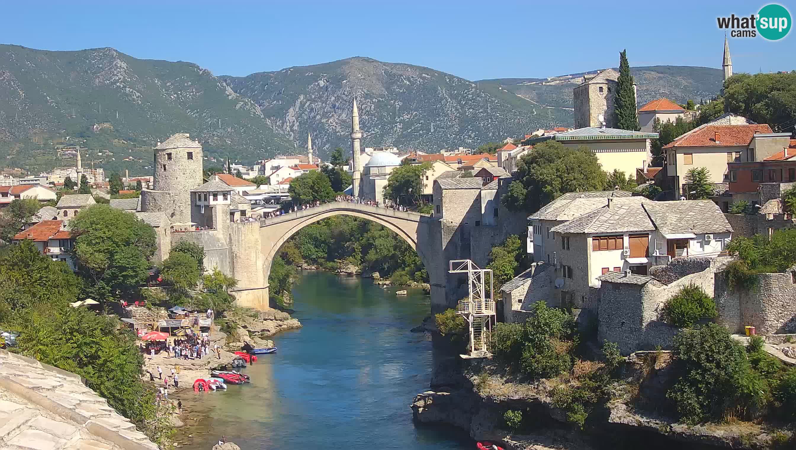 Webcam de Mostar – Le Vieux Pont sur la rivière Neretva