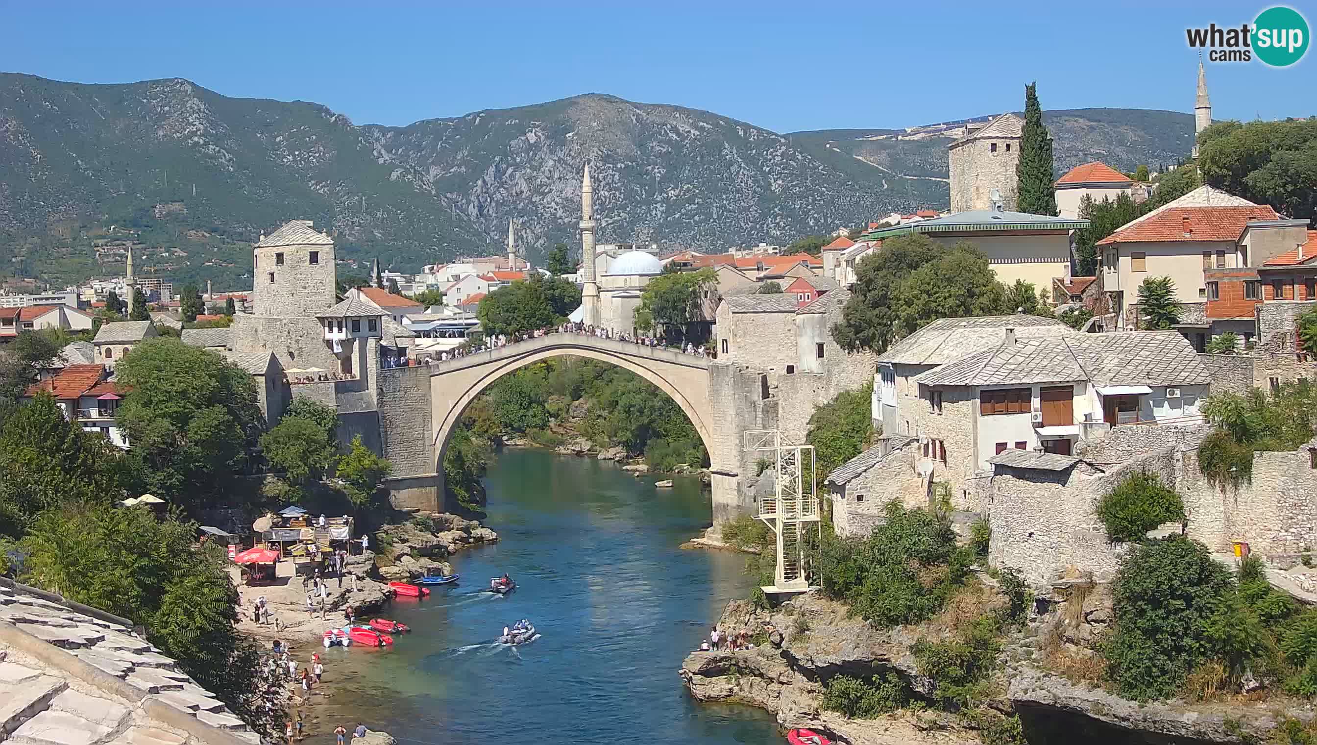 Webcam de Mostar – Le Vieux Pont sur la rivière Neretva