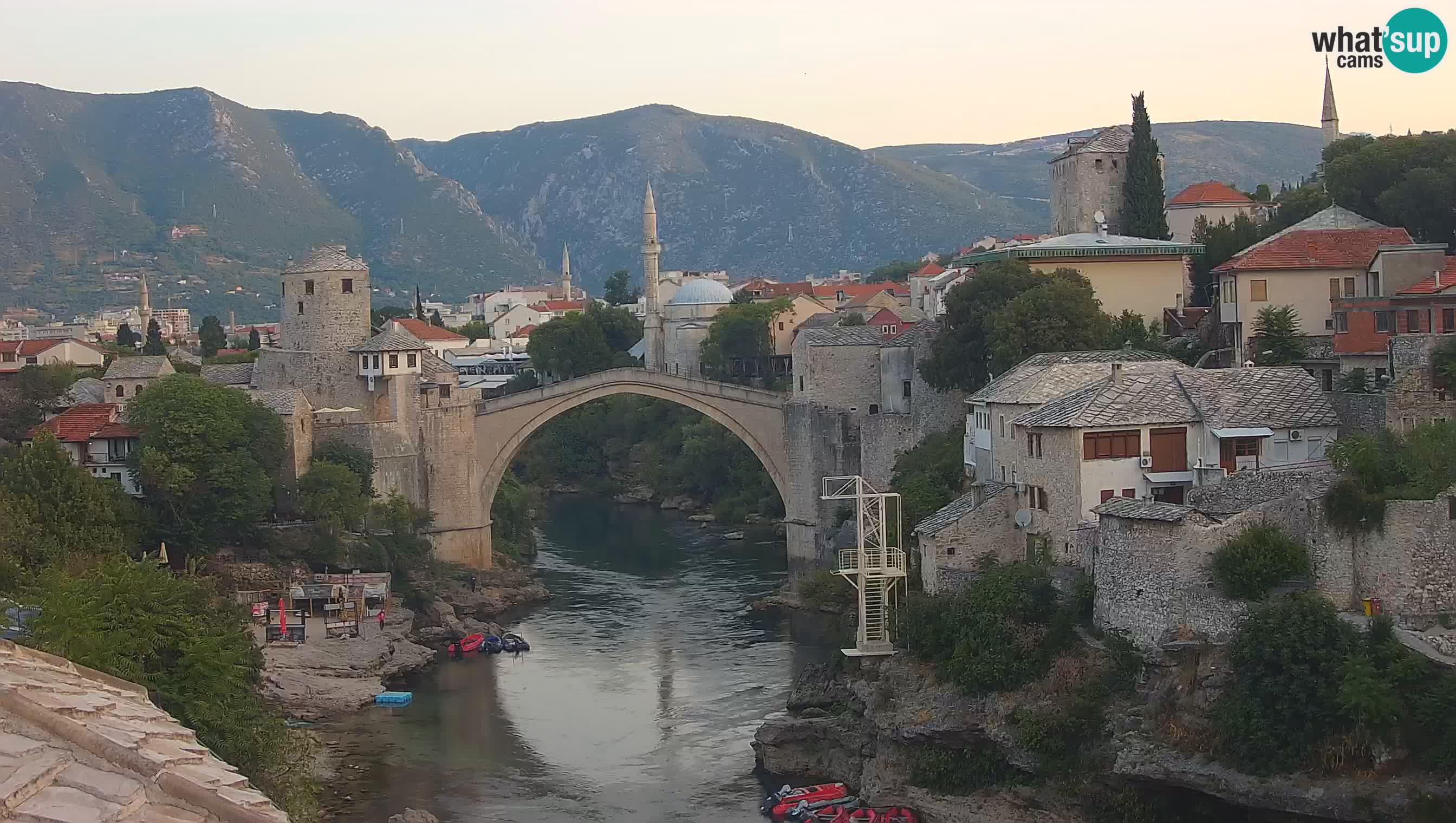 Webcam de Mostar – Le Vieux Pont sur la rivière Neretva