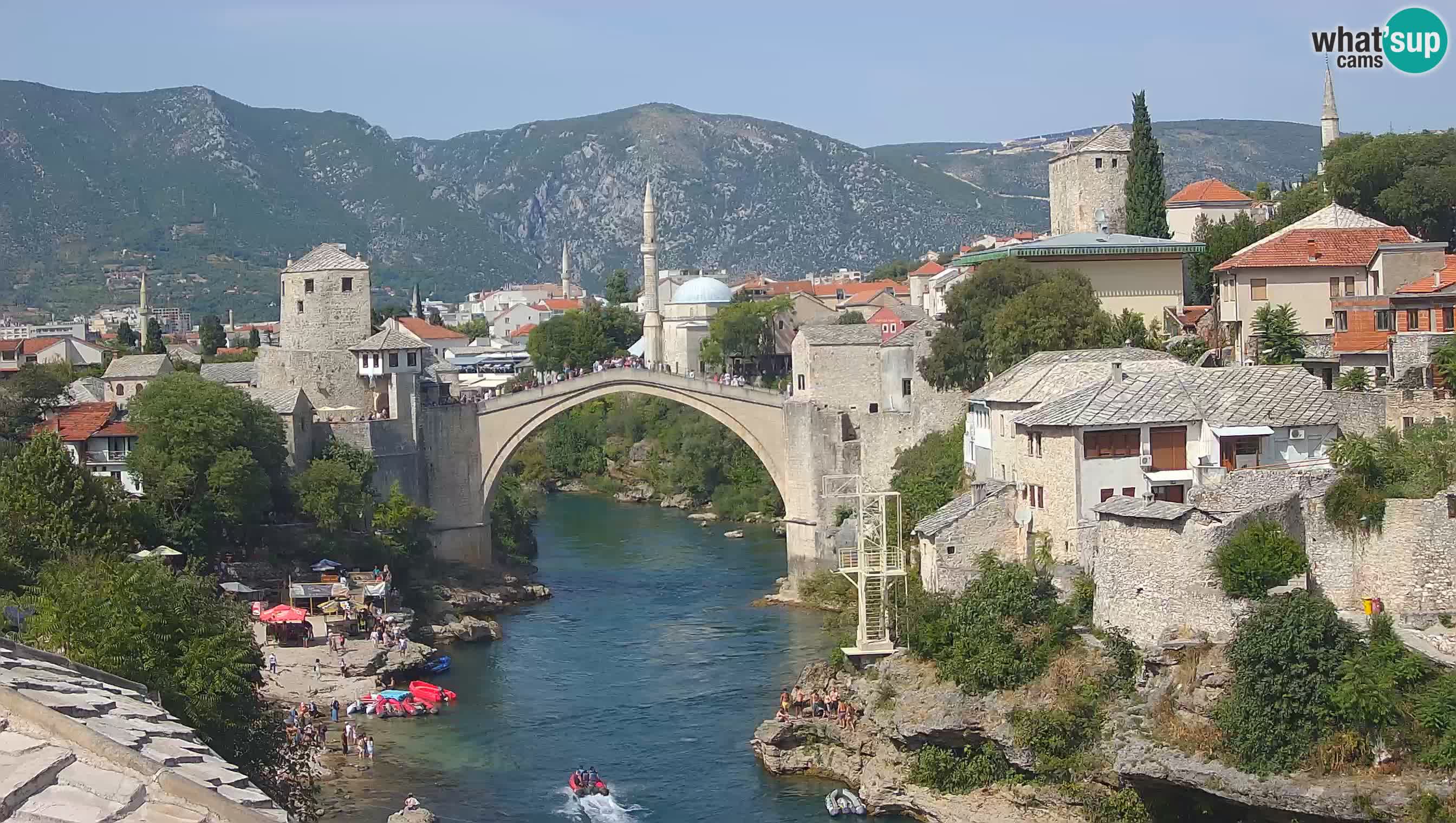 Webcam de Mostar – Le Vieux Pont sur la rivière Neretva