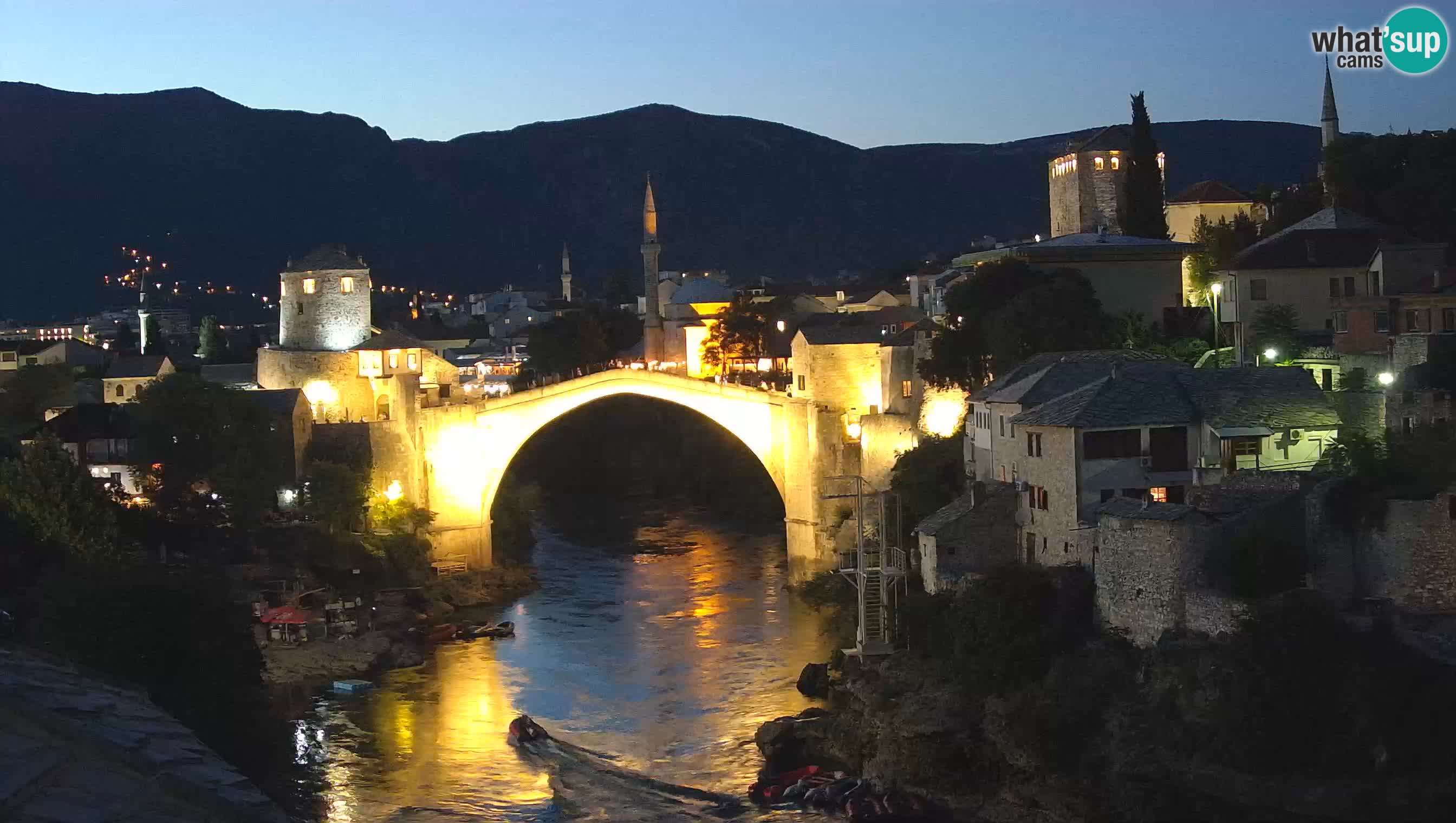 Mostar live – Webcam auf die Alte Brücke (Stari Most) und den Fluss Neretva
