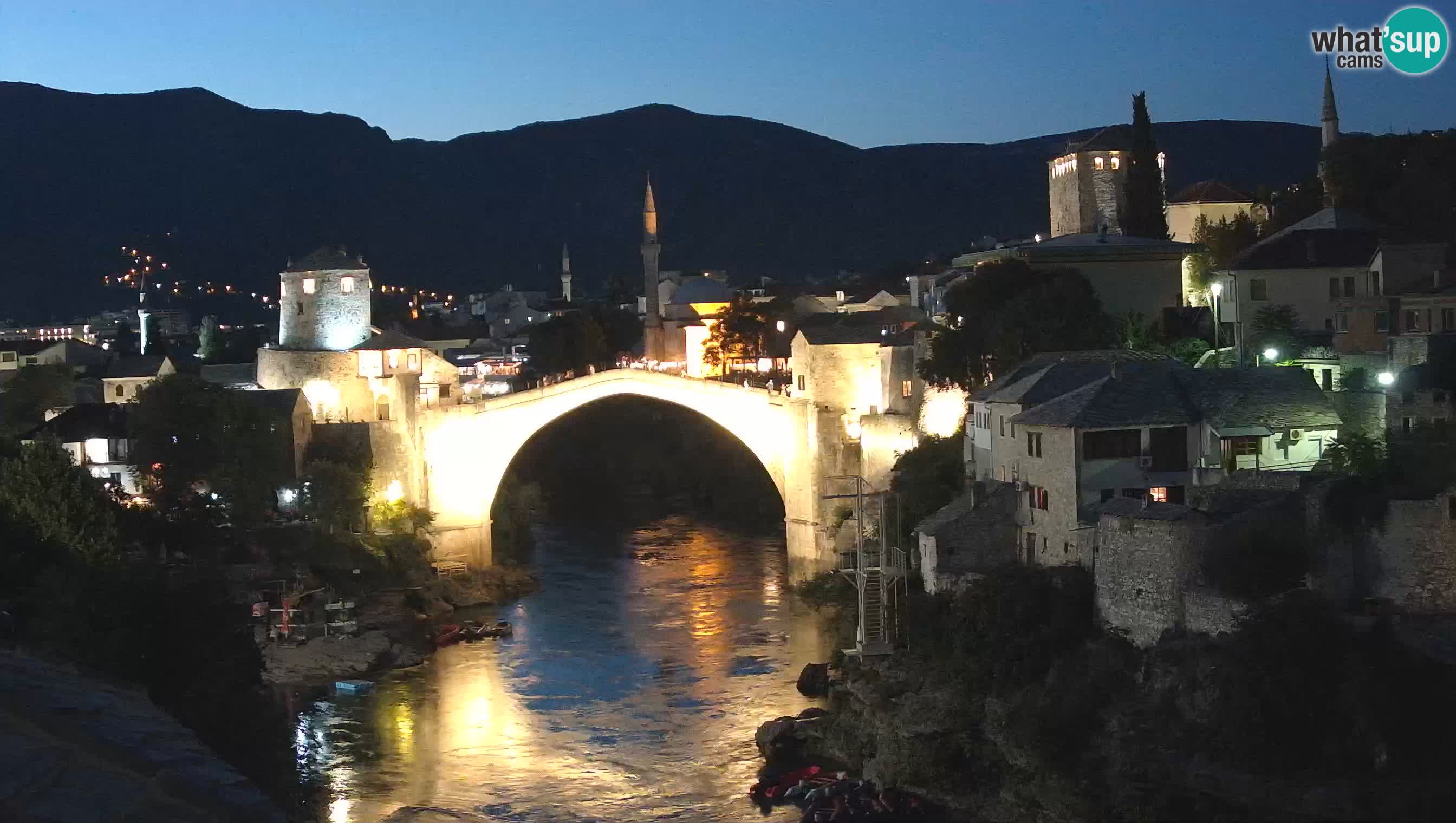 Mostar live – Webcam auf die Alte Brücke (Stari Most) und den Fluss Neretva