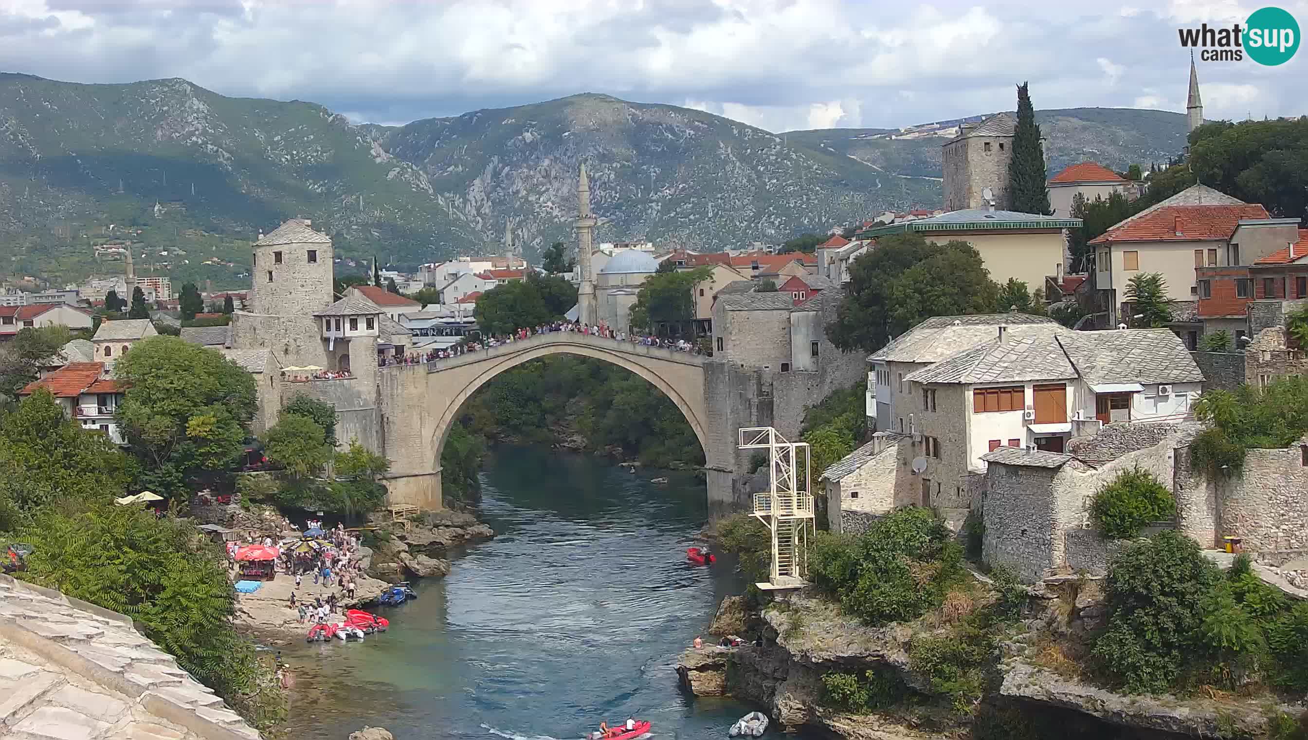 Cámara web de Mostar – El Viejo Puente sobre el río Neretva