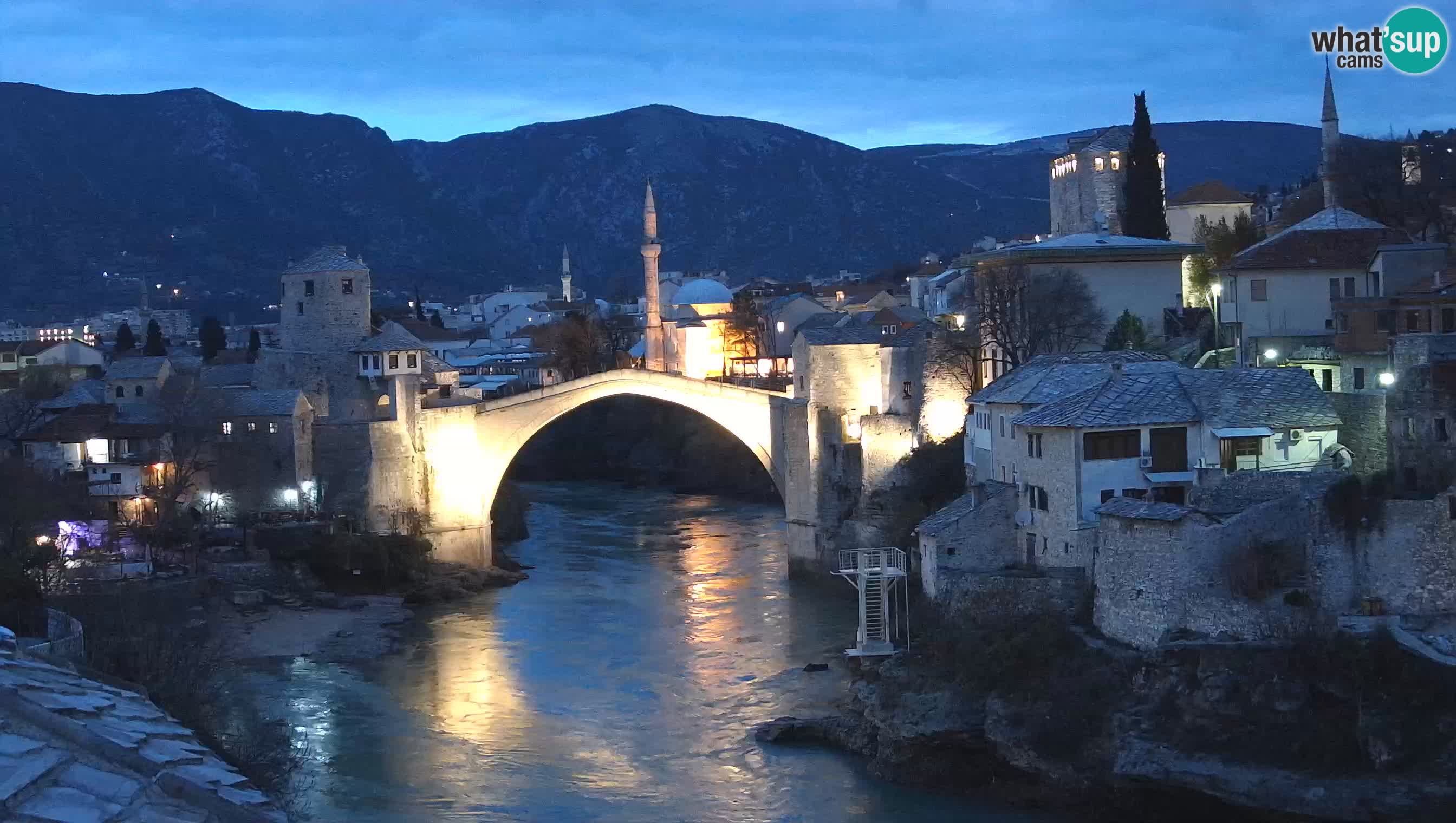 Mostar v živo – Spletna kamera na Starem mostu in reki Neretvi