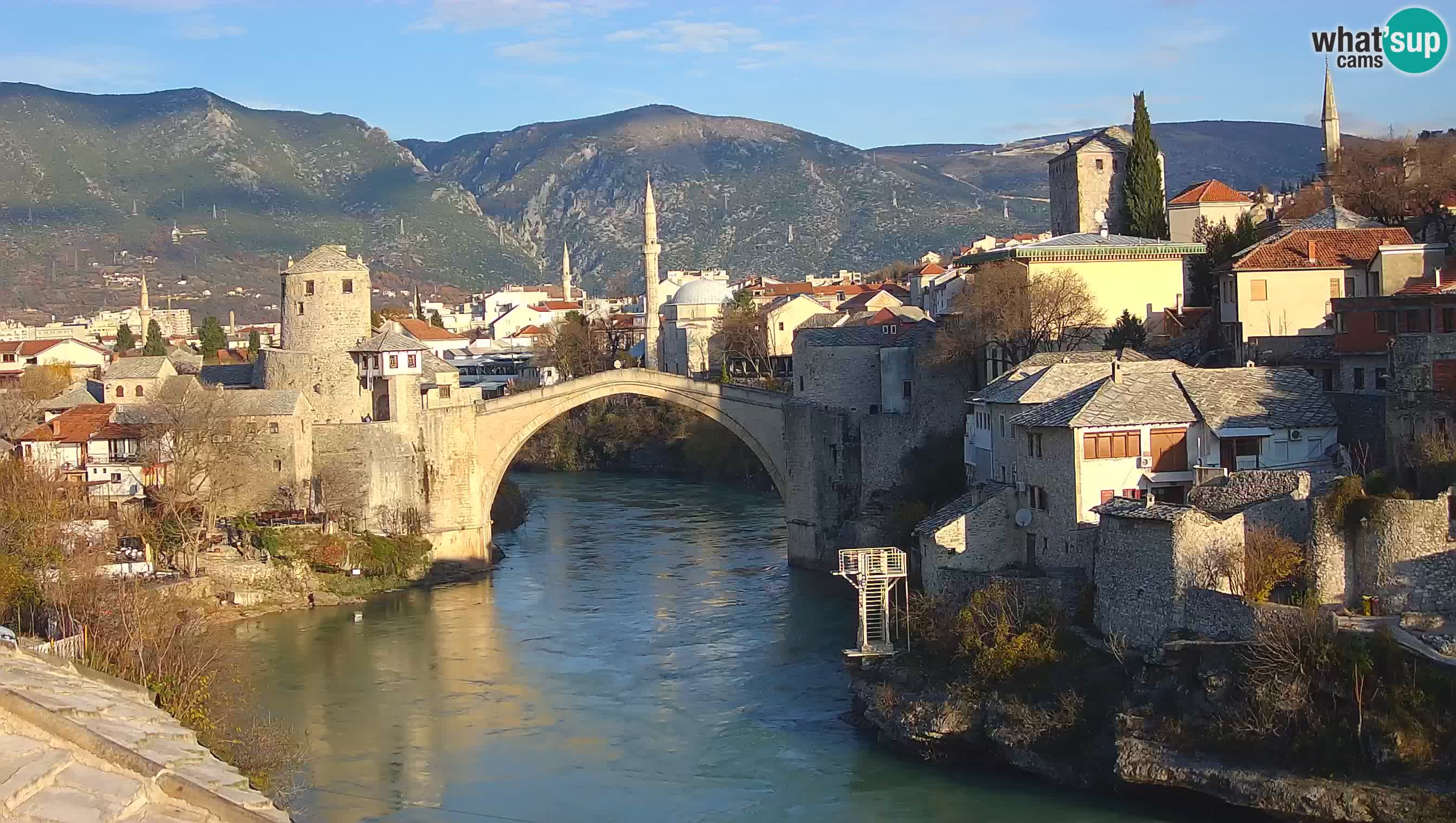 Mostar web kamera – Stari Most i rijeka Neretva – Goa Mostar
