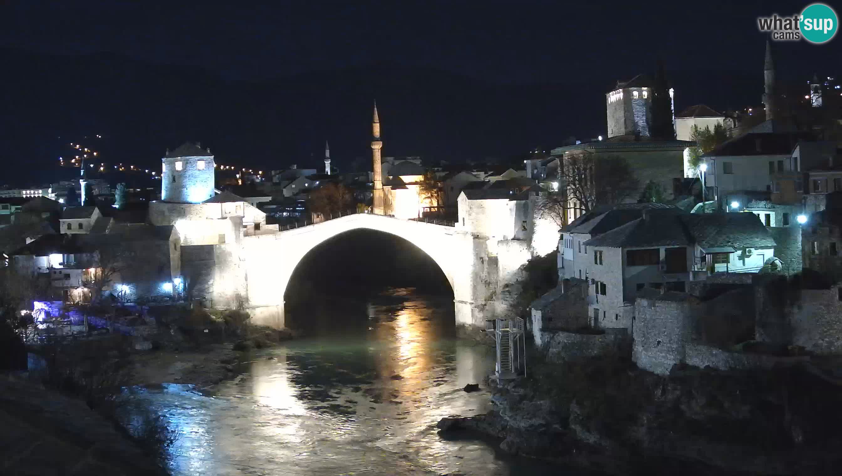 Webcam de Mostar – Le Vieux Pont sur la rivière Neretva