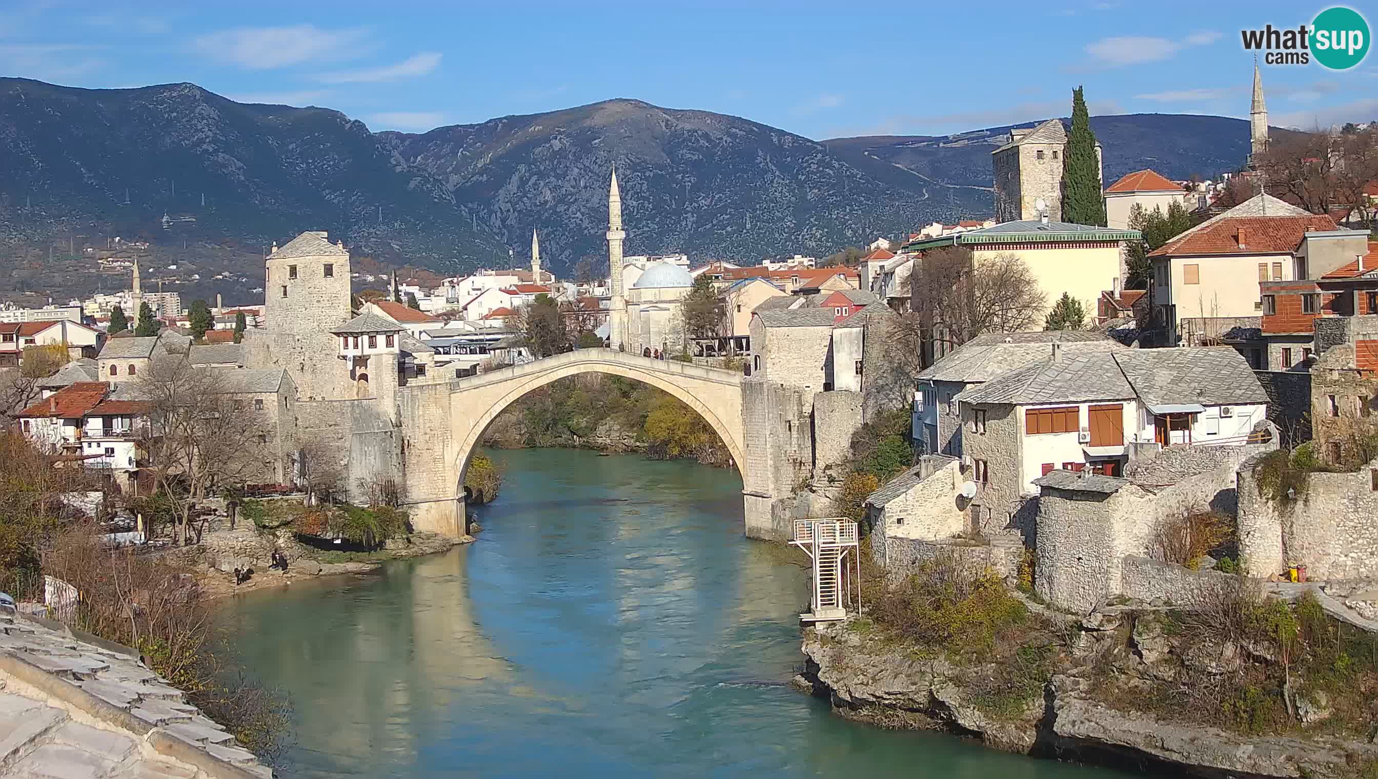 Mostar web kamera – Stari Most i rijeka Neretva – Goa Mostar