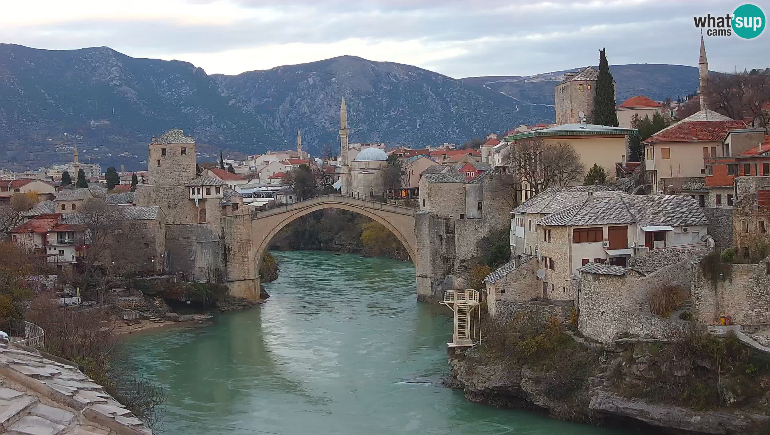 Mostar v živo – Spletna kamera na Starem mostu in reki Neretvi