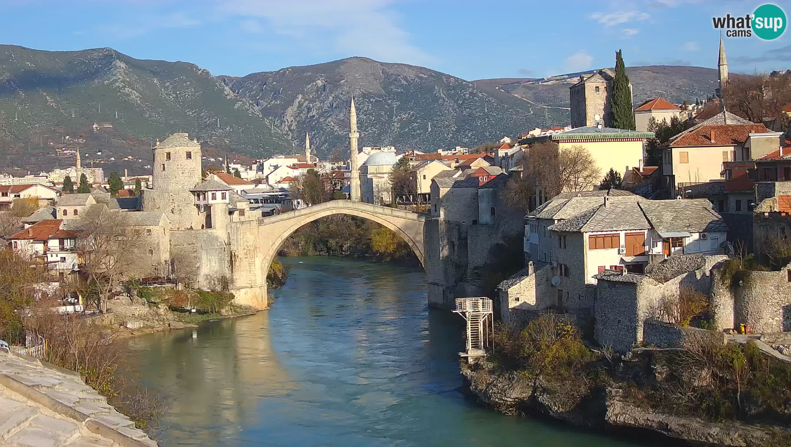 Webcam de Mostar – Le Vieux Pont sur la rivière Neretva