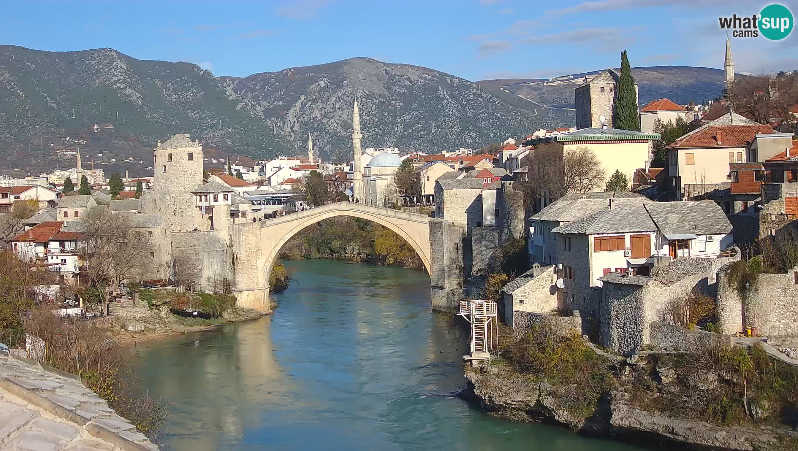 Mostar v živo – Spletna kamera na Starem mostu in reki Neretvi