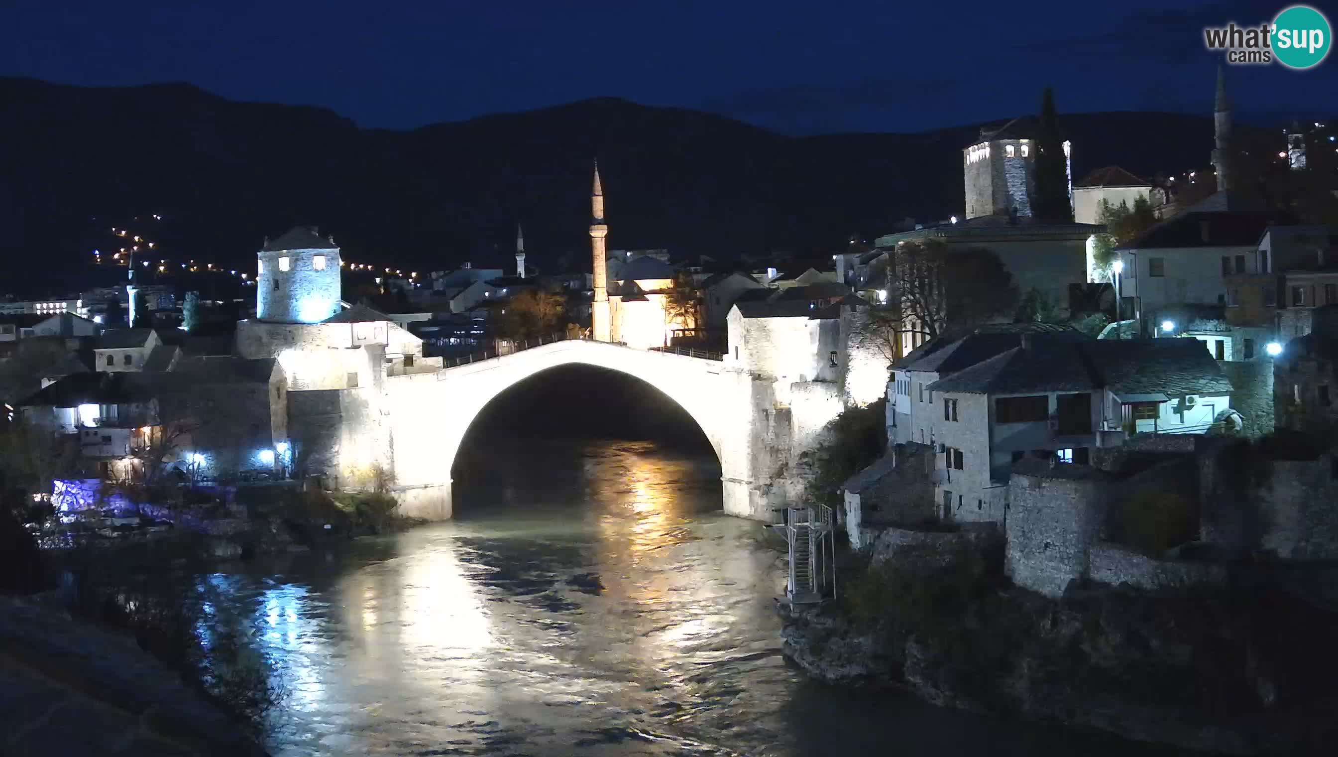 Mostar live – Webcam auf die Alte Brücke (Stari Most) und den Fluss Neretva