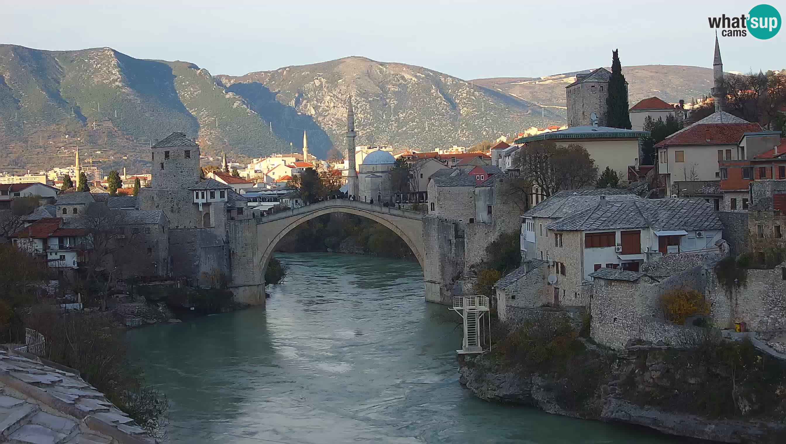 Webcam de Mostar – Le Vieux Pont sur la rivière Neretva