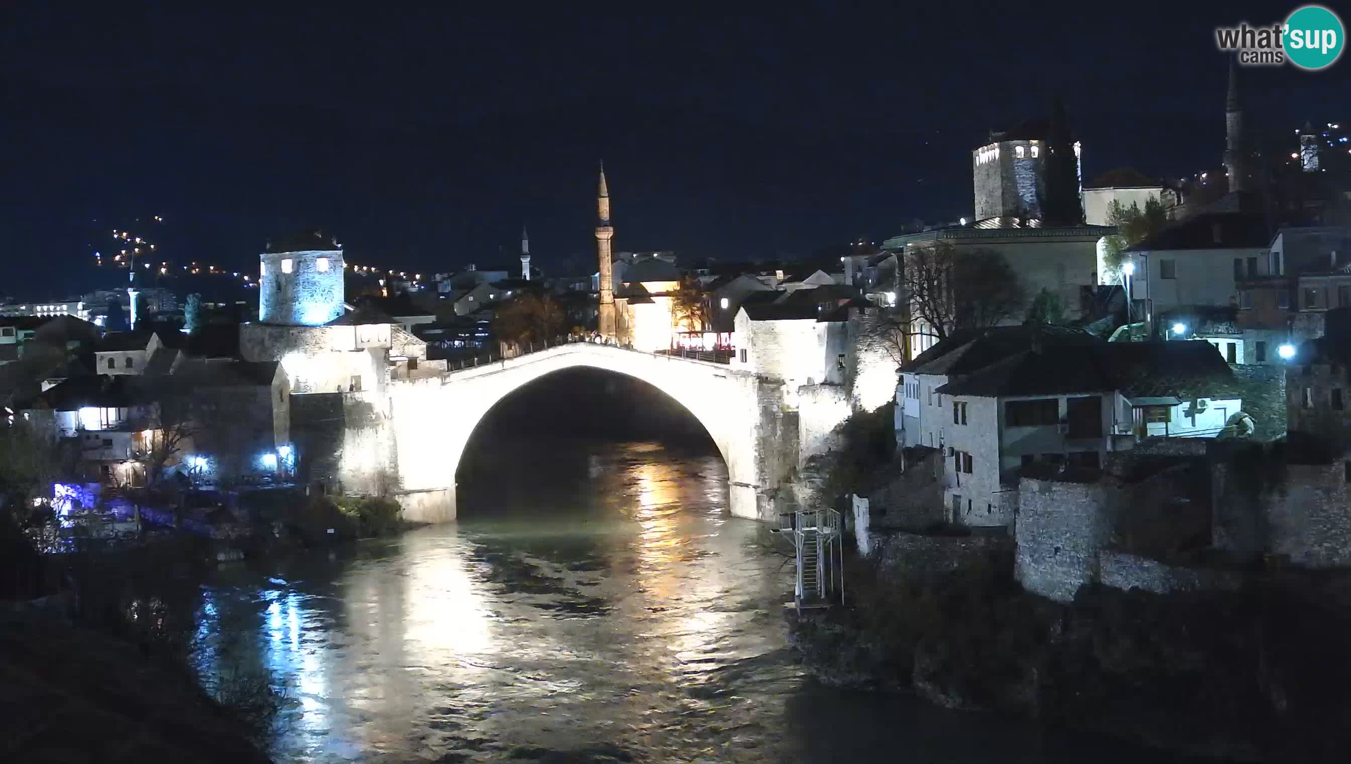 Mostar live – Webcam auf die Alte Brücke (Stari Most) und den Fluss Neretva