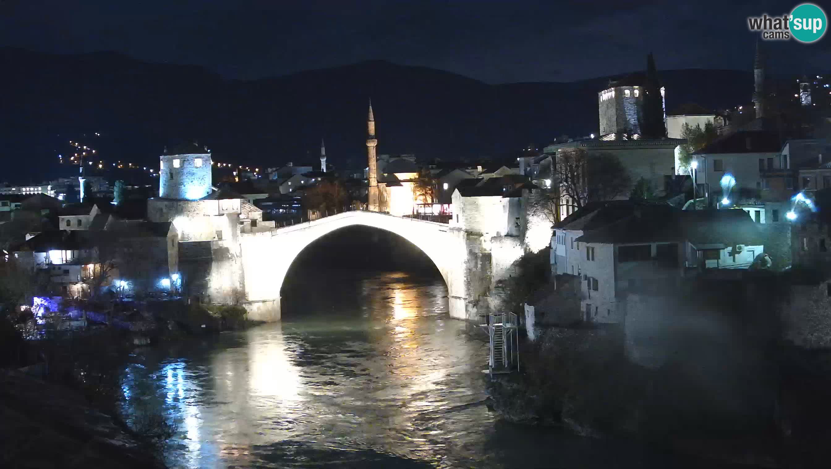 Mostar live – Webcam auf die Alte Brücke (Stari Most) und den Fluss Neretva