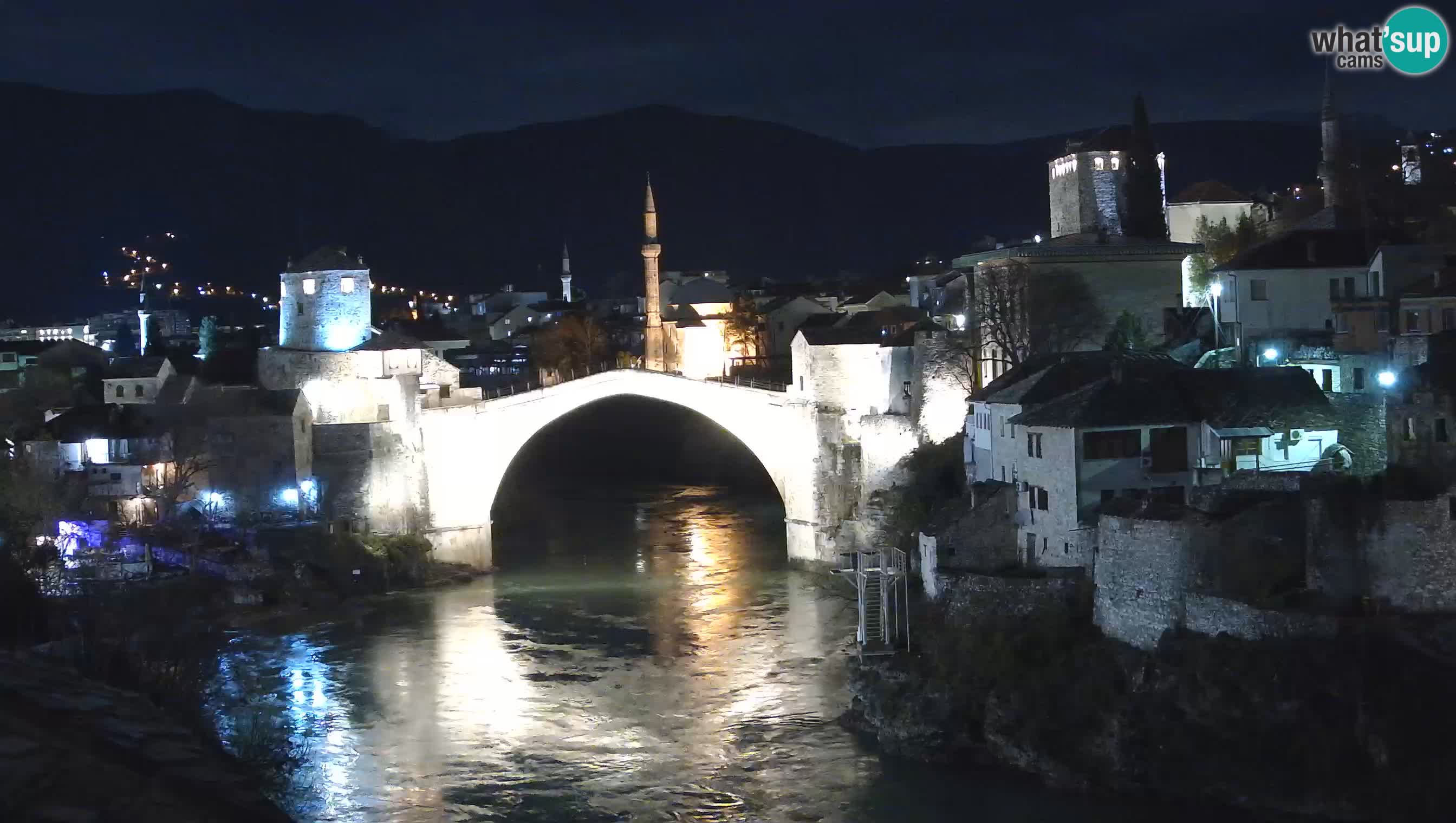 Mostar live – Webcam auf die Alte Brücke (Stari Most) und den Fluss Neretva