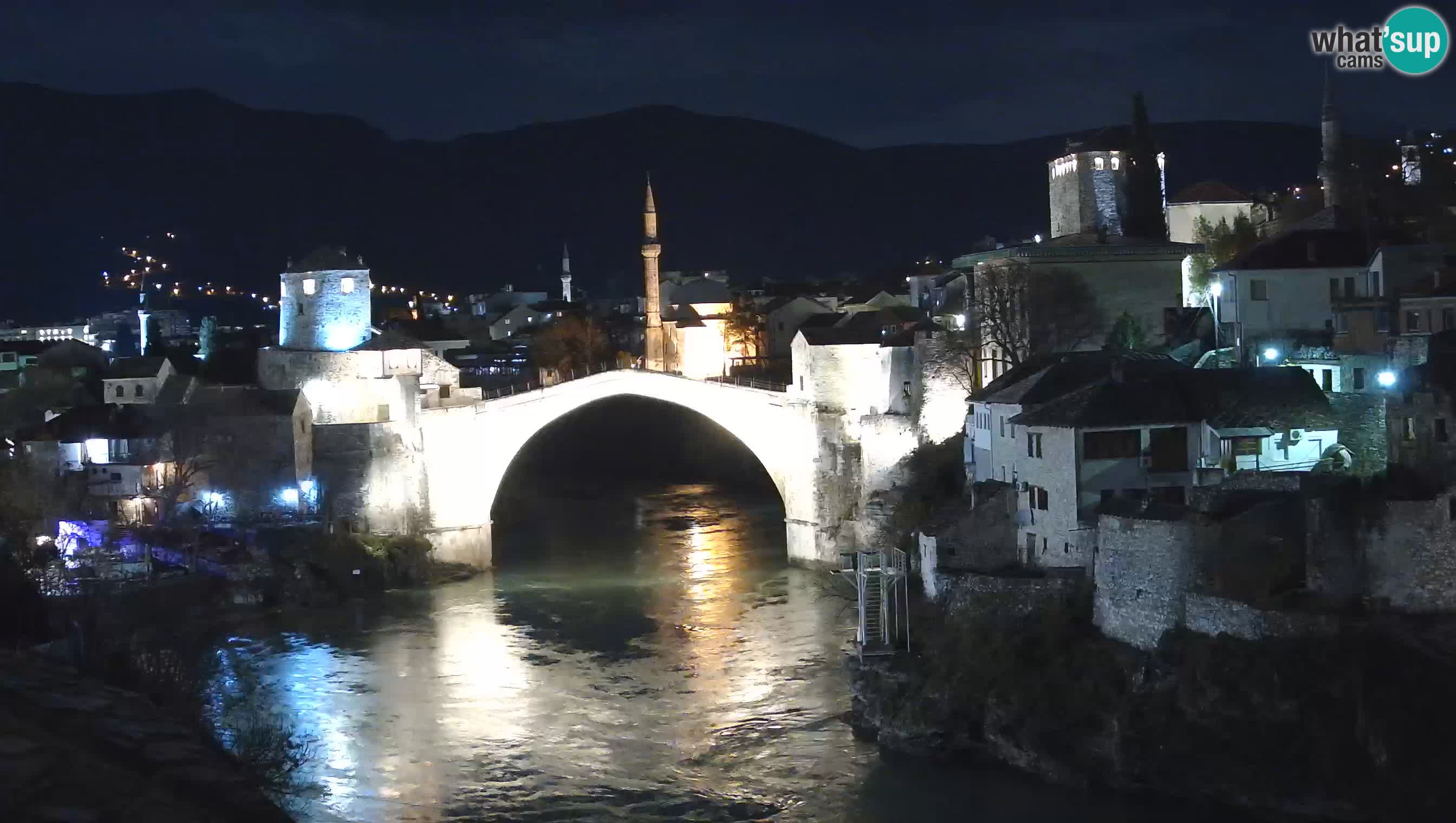 Webcam de Mostar – Le Vieux Pont sur la rivière Neretva