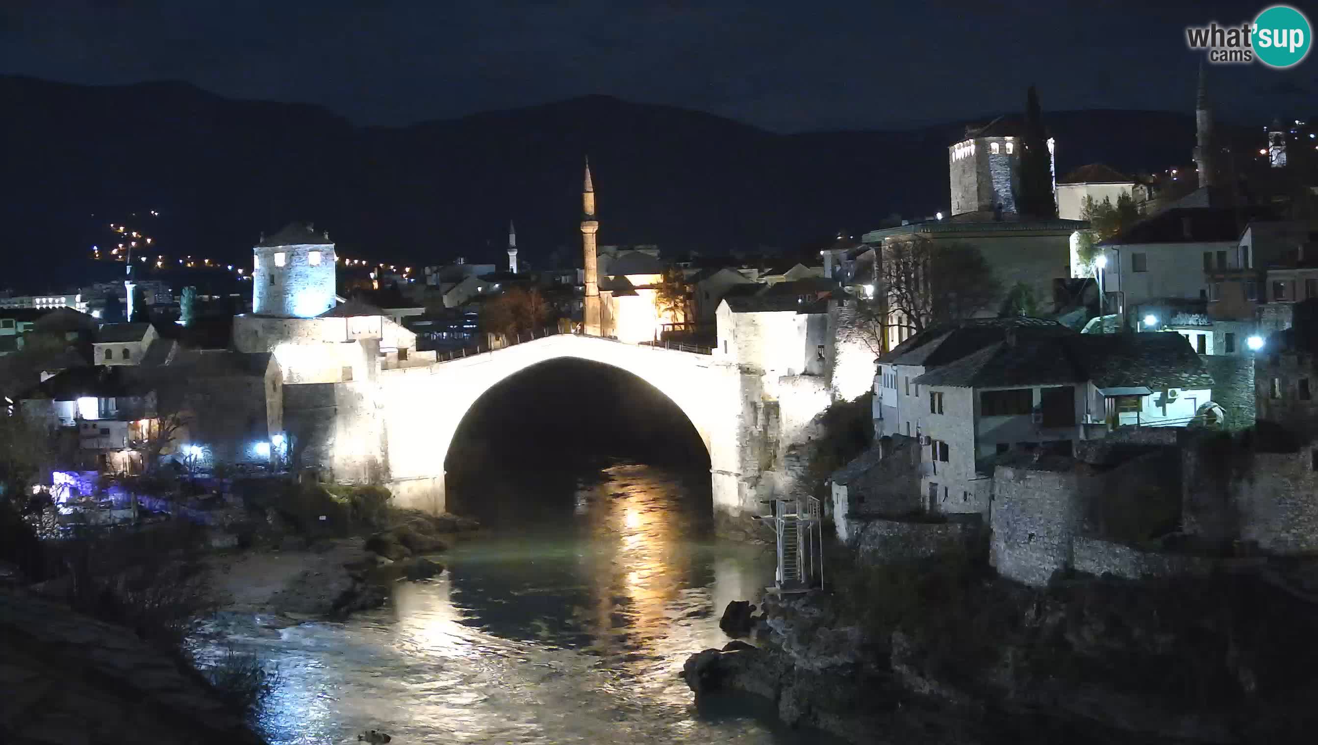 Webcam de Mostar – Le Vieux Pont sur la rivière Neretva