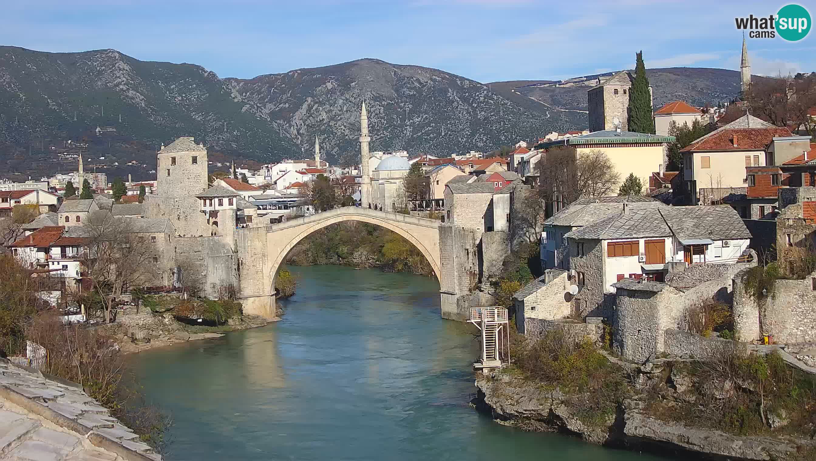 Mostar web kamera – Stari Most i rijeka Neretva – Goa Mostar