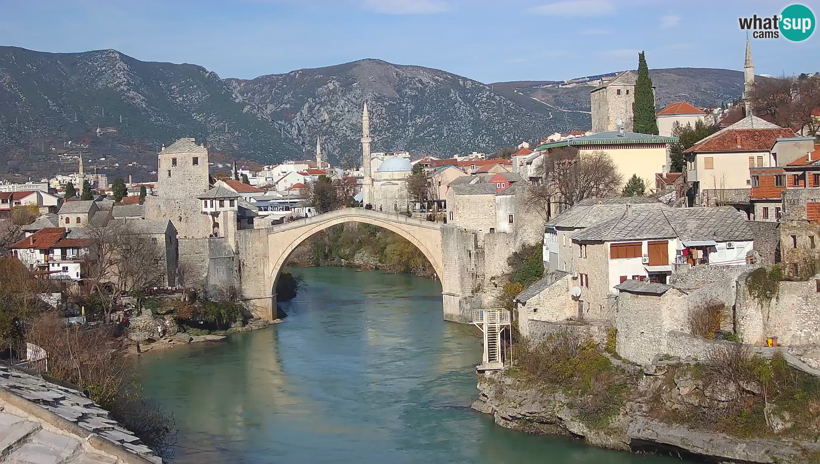 Mostar web kamera – Stari Most i rijeka Neretva – Goa Mostar