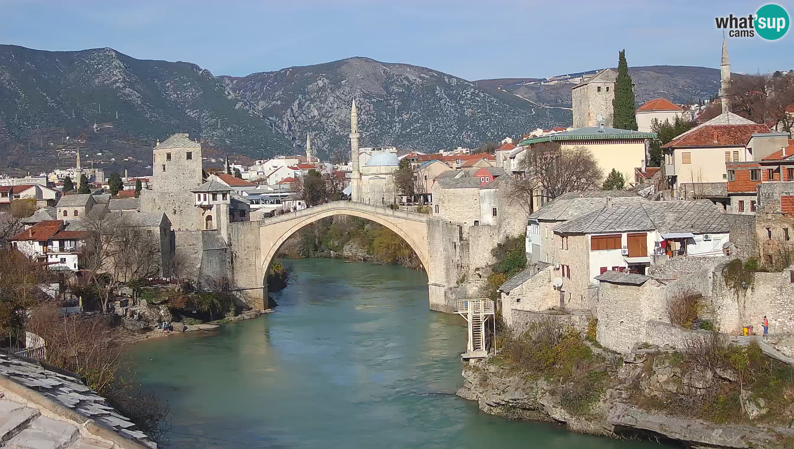 Webcam de Mostar – Le Vieux Pont sur la rivière Neretva