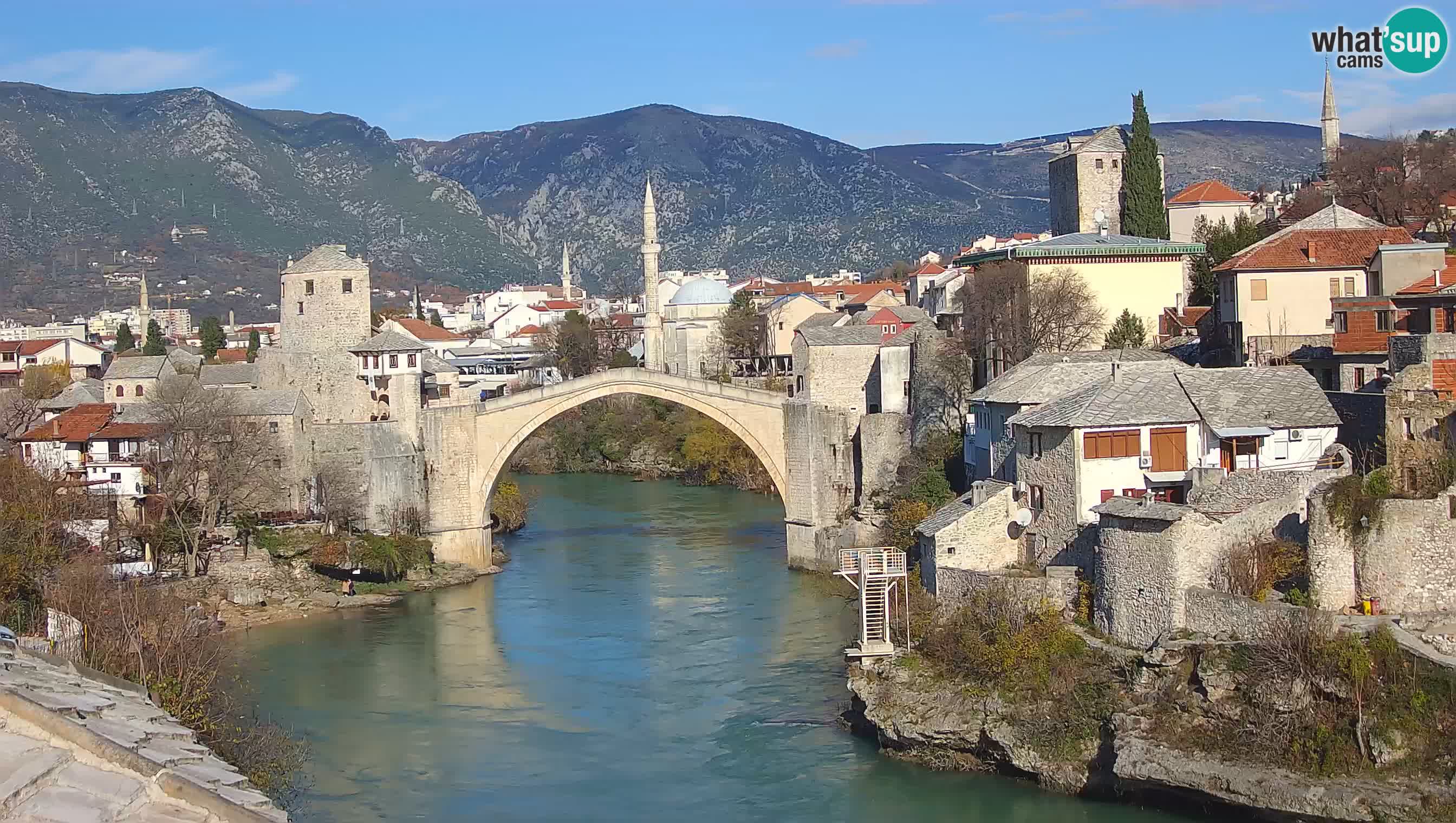 Mostar web kamera – Stari Most i rijeka Neretva – Goa Mostar
