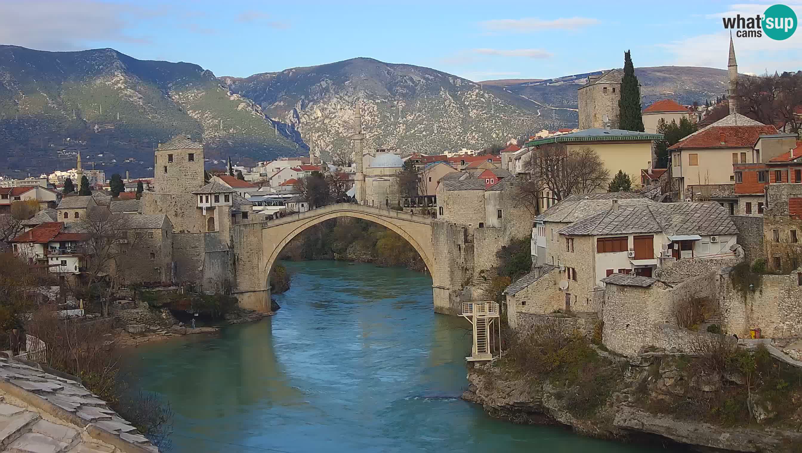 Mostar v živo – Spletna kamera na Starem mostu in reki Neretvi