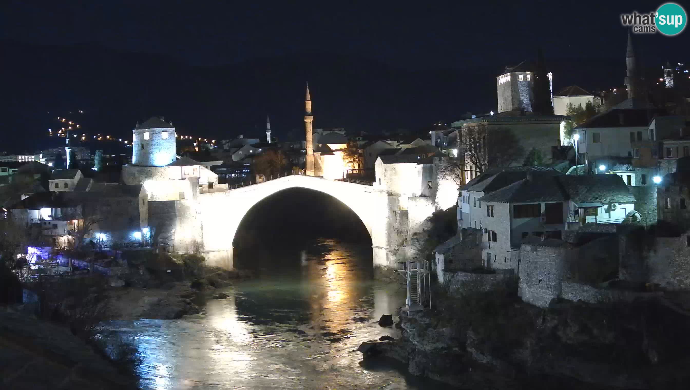 Mostar live – Webcam auf die Alte Brücke (Stari Most) und den Fluss Neretva