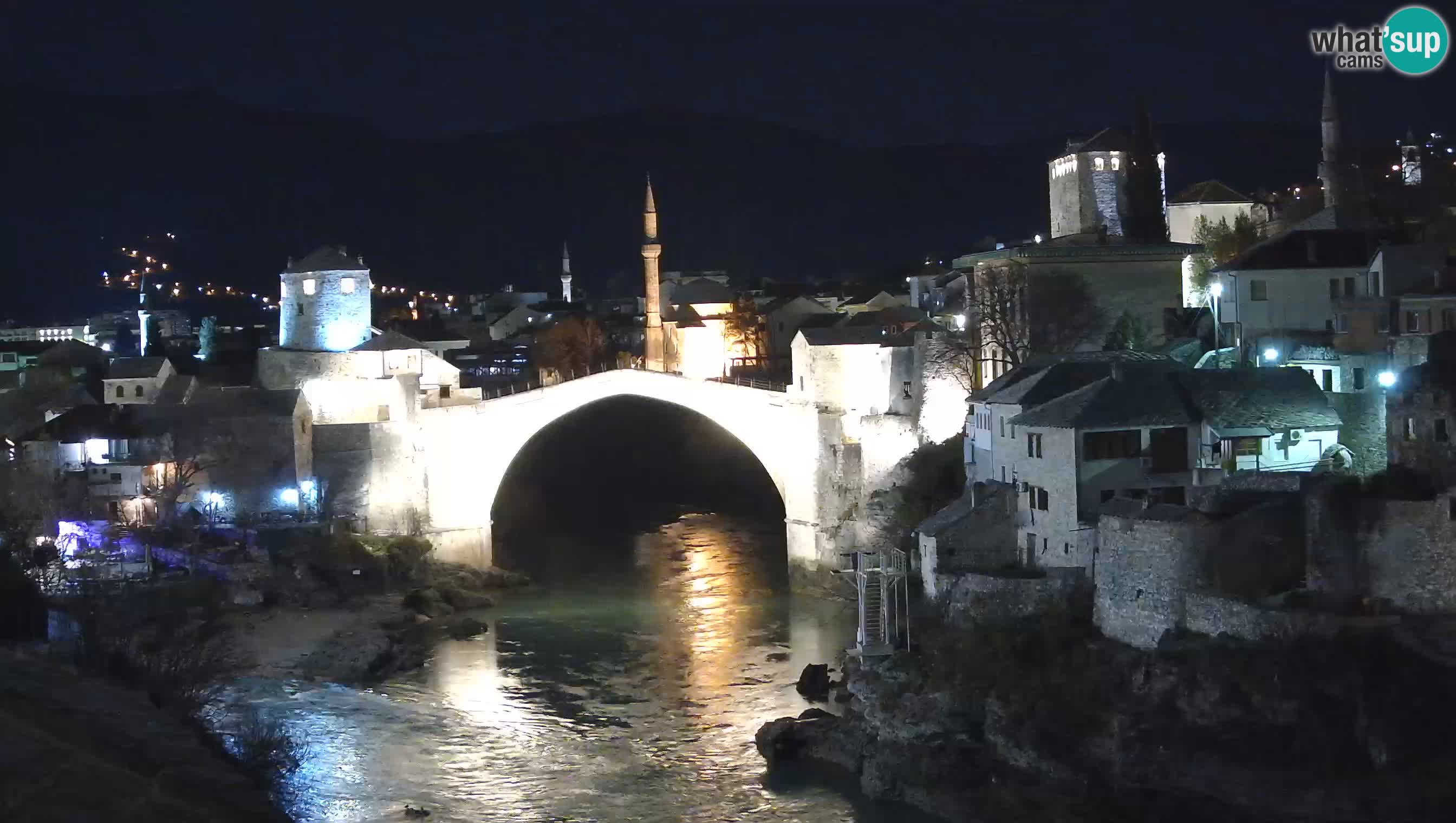 Mostar live – Webcam auf die Alte Brücke (Stari Most) und den Fluss Neretva
