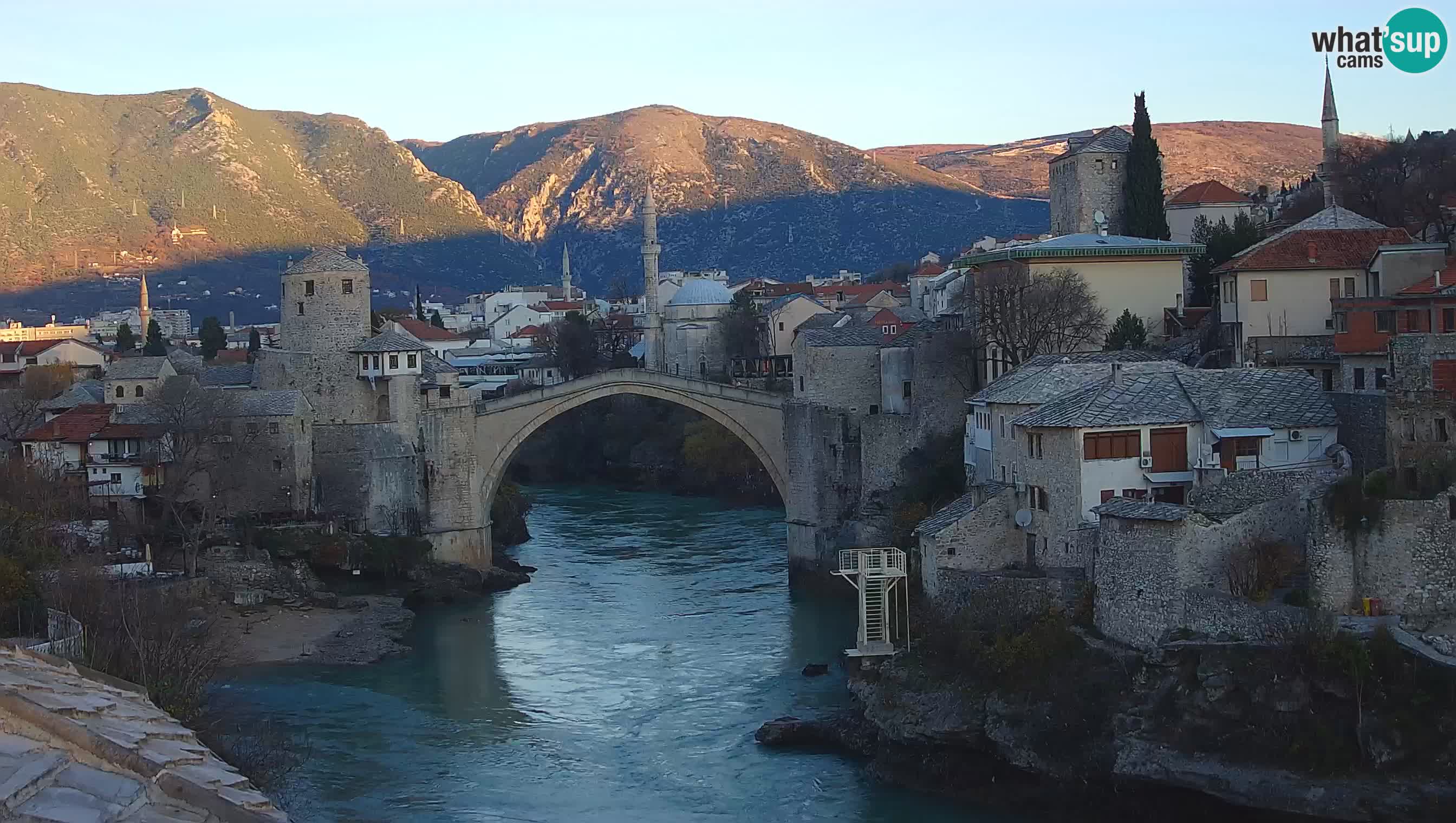 Mostar v živo – Spletna kamera na Starem mostu in reki Neretvi