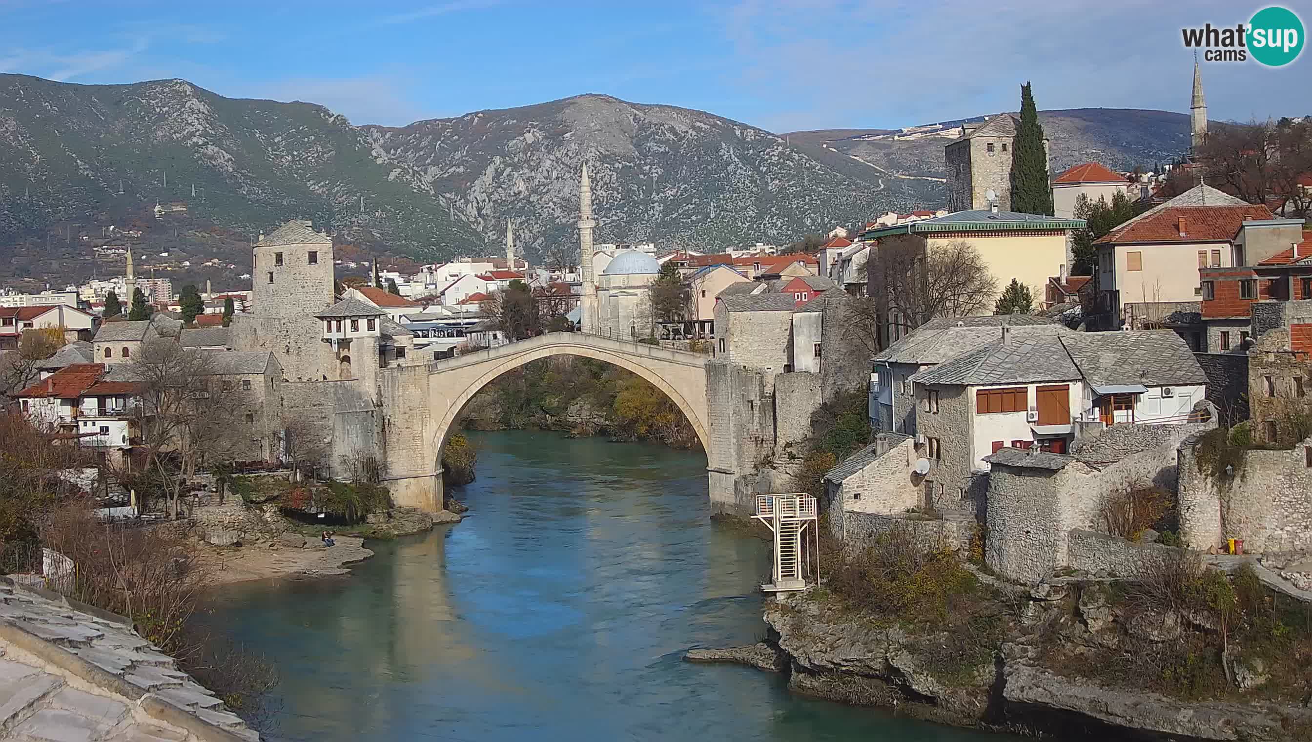 Webcam de Mostar – Le Vieux Pont sur la rivière Neretva