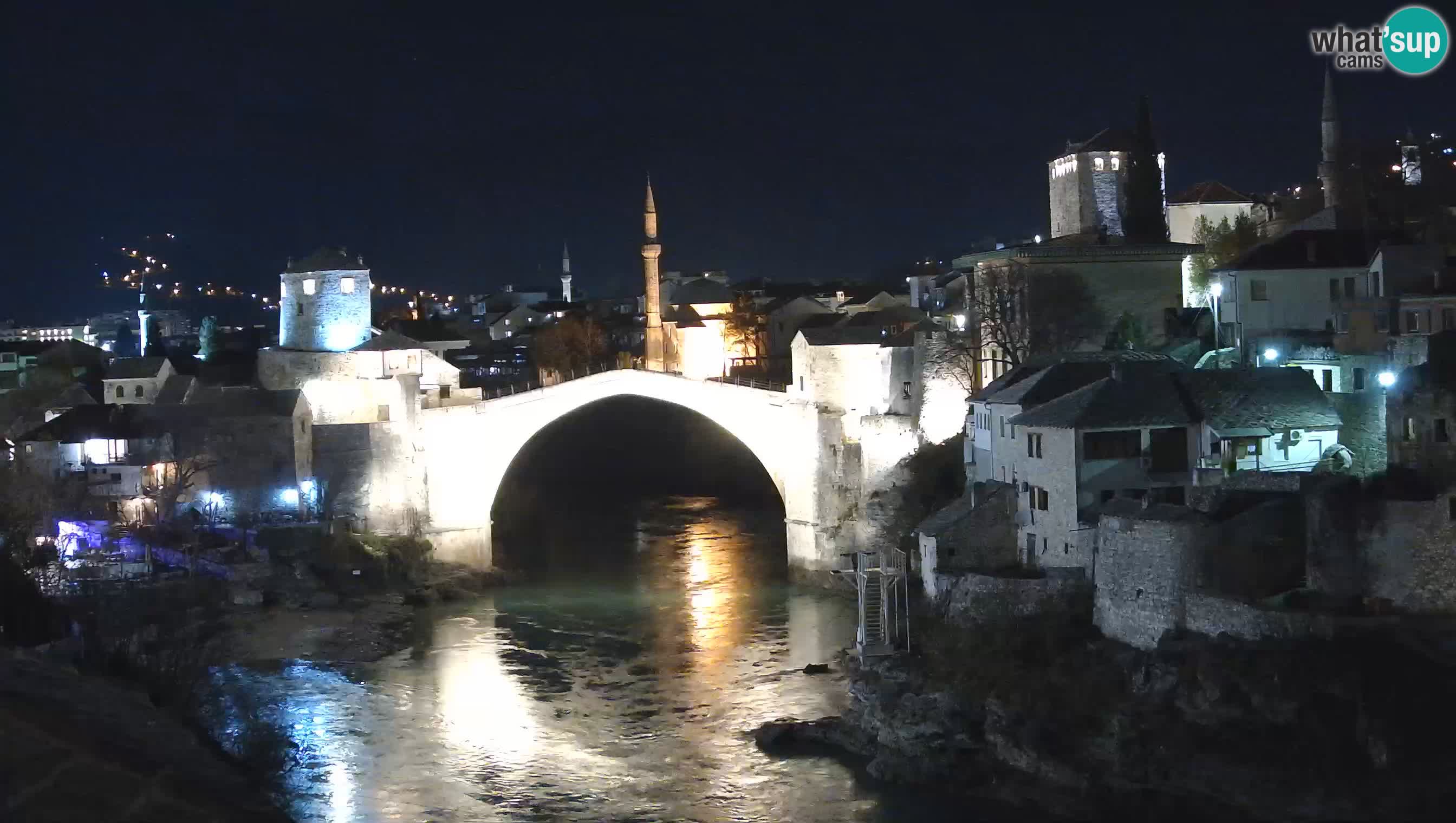 Webcam de Mostar – Le Vieux Pont sur la rivière Neretva