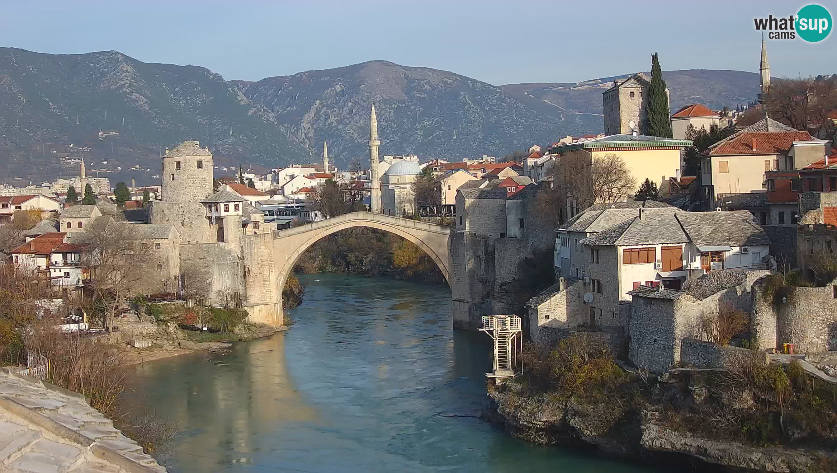 Webcam de Mostar – Le Vieux Pont sur la rivière Neretva