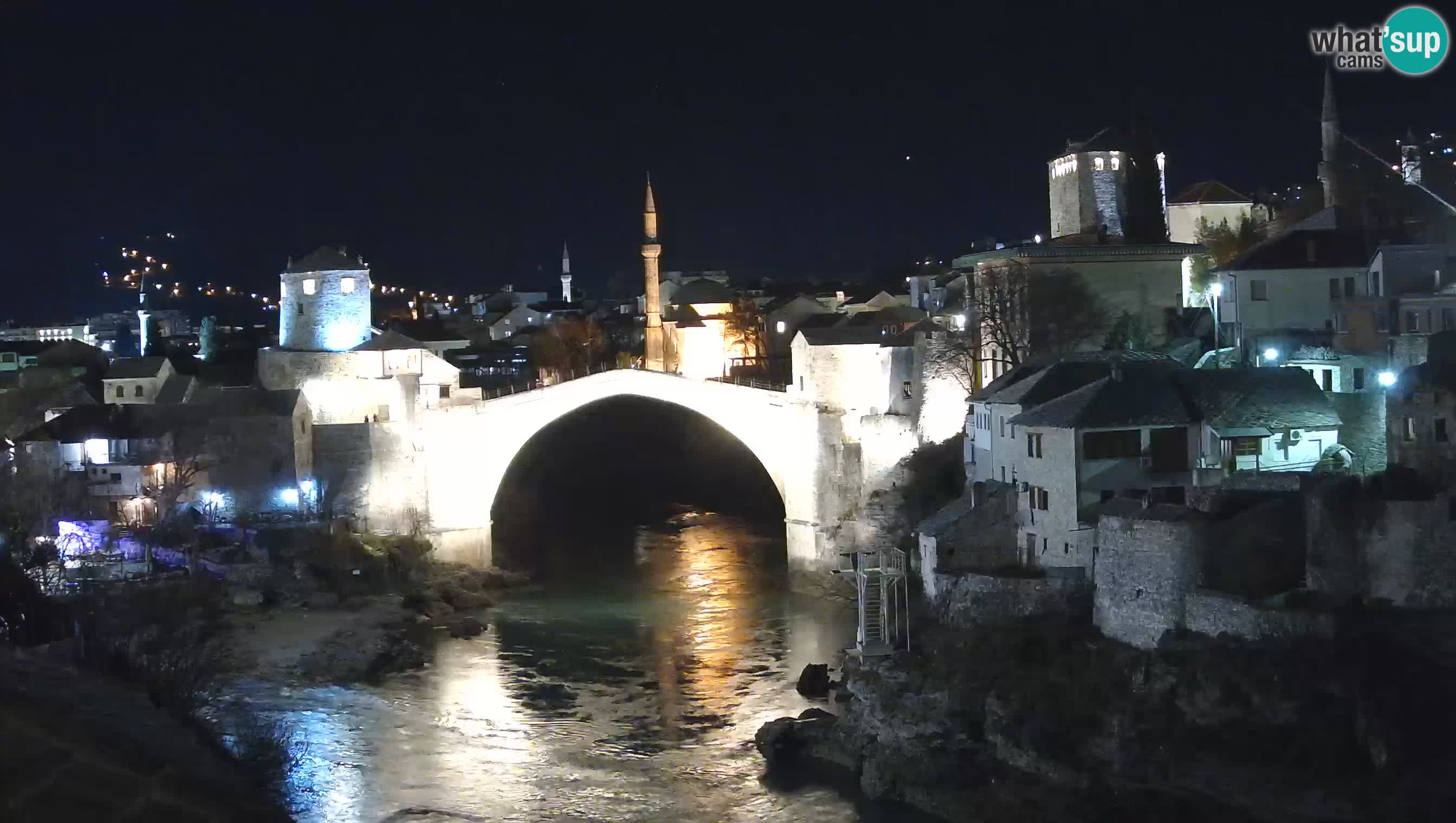 Webcam de Mostar – Le Vieux Pont sur la rivière Neretva