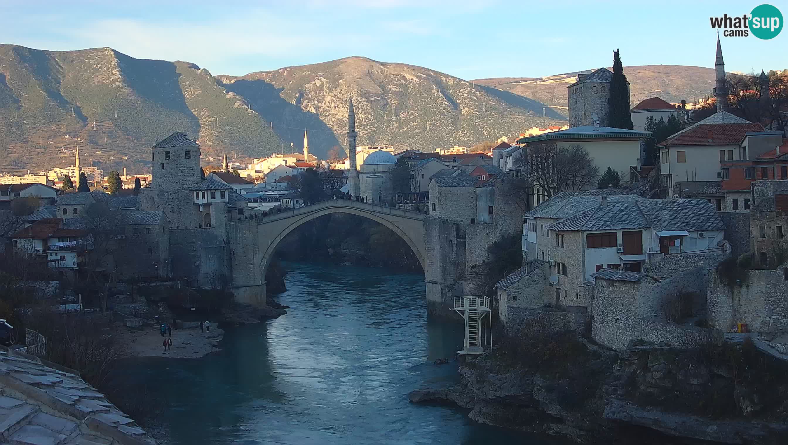 Webcam de Mostar – Le Vieux Pont sur la rivière Neretva