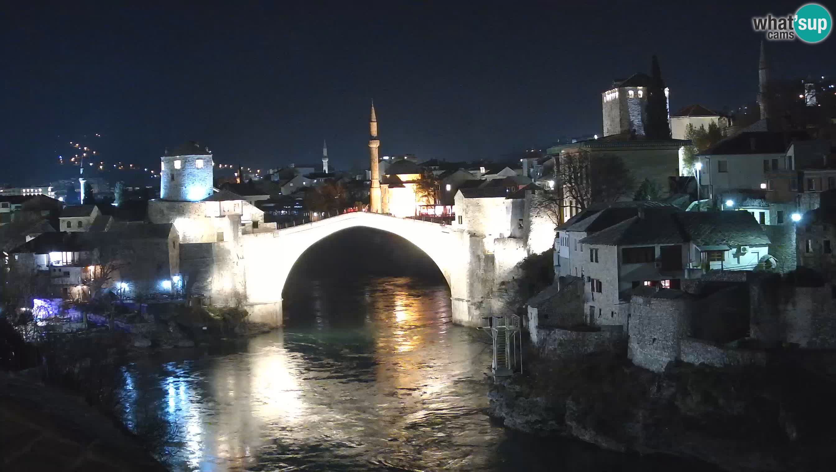 Mostar live – Webcam auf die Alte Brücke (Stari Most) und den Fluss Neretva