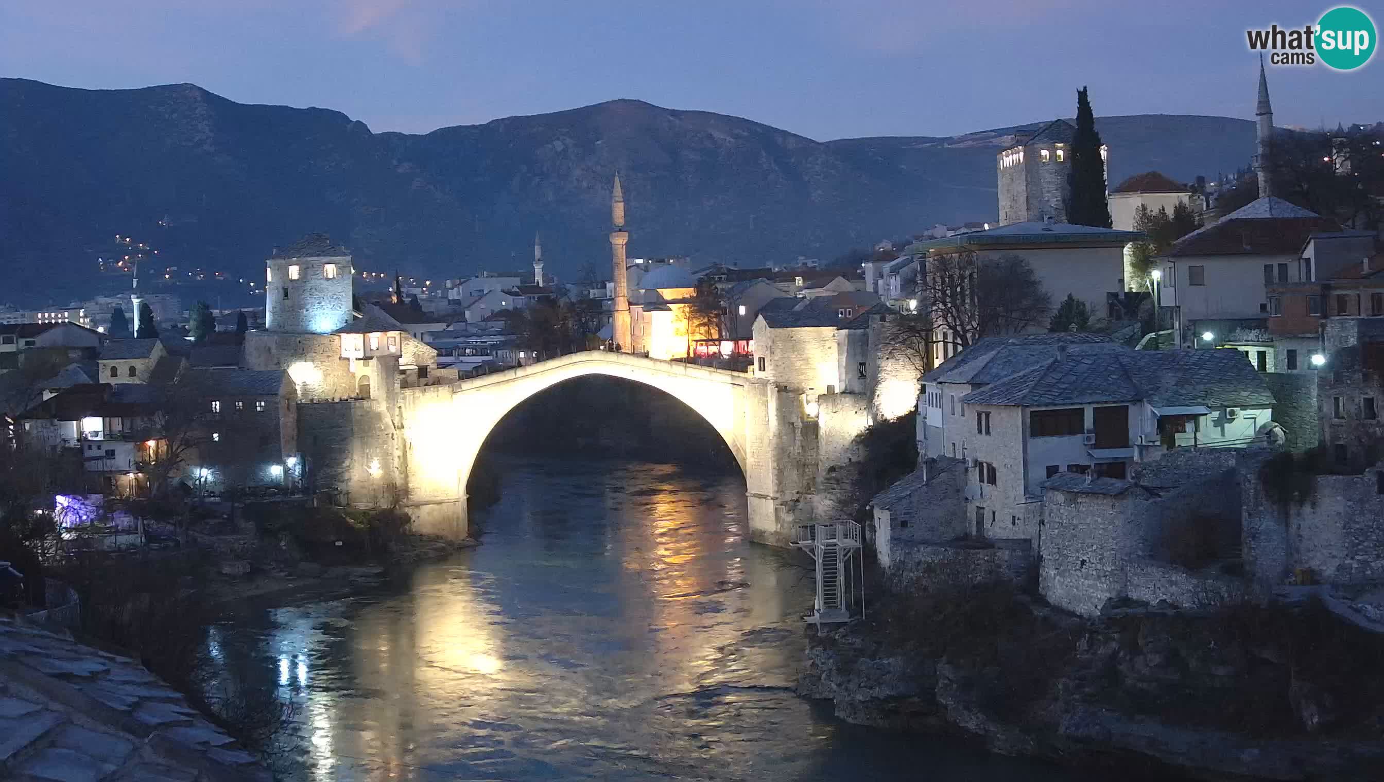 Webcam de Mostar – Le Vieux Pont sur la rivière Neretva