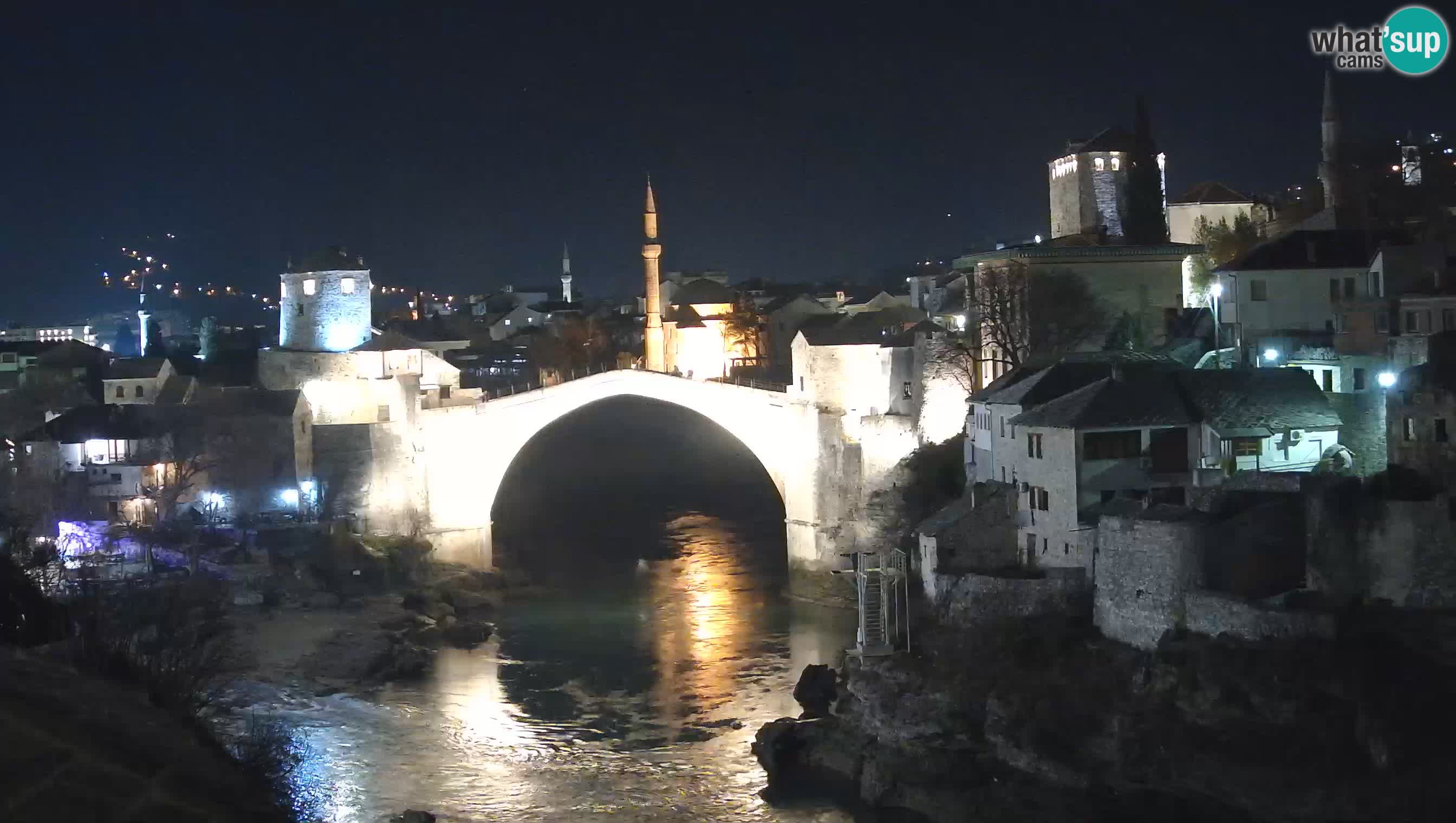 Mostar live – Webcam auf die Alte Brücke (Stari Most) und den Fluss Neretva