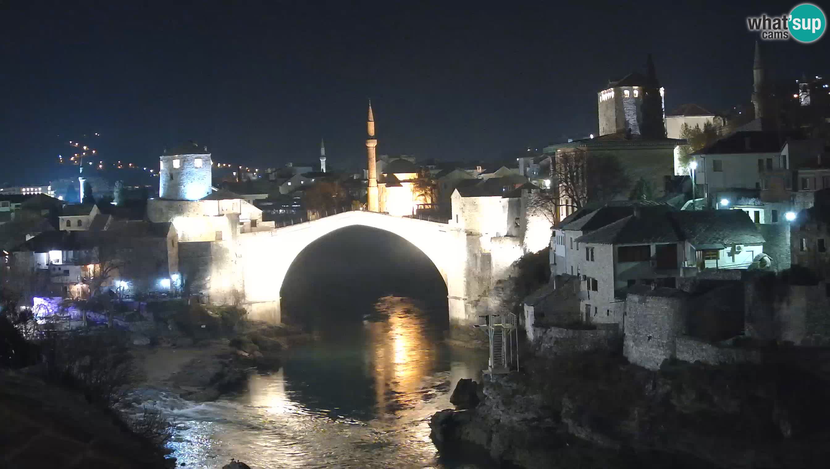 Mostar live – Webcam auf die Alte Brücke (Stari Most) und den Fluss Neretva