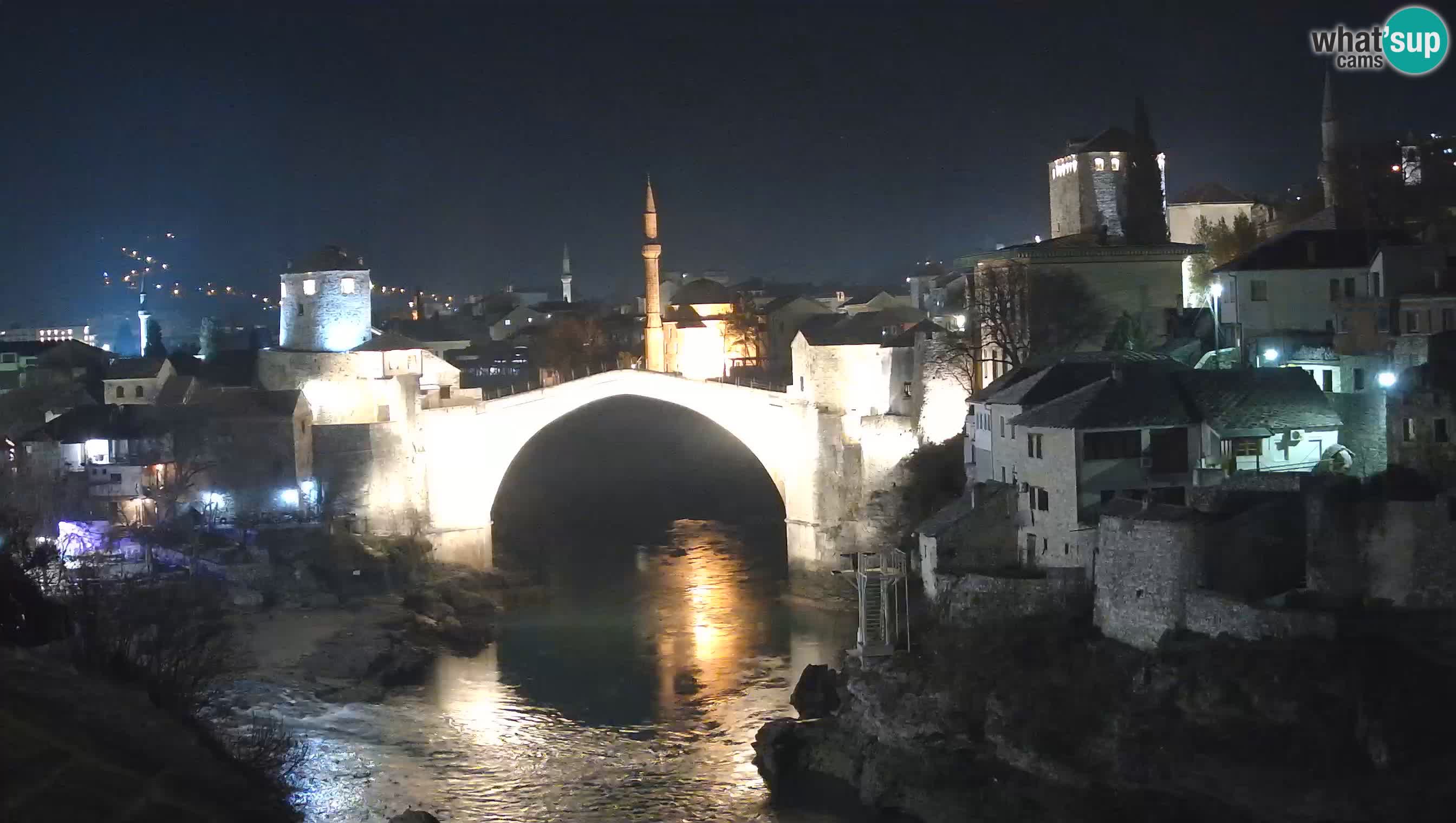 Mostar live – Webcam auf die Alte Brücke (Stari Most) und den Fluss Neretva