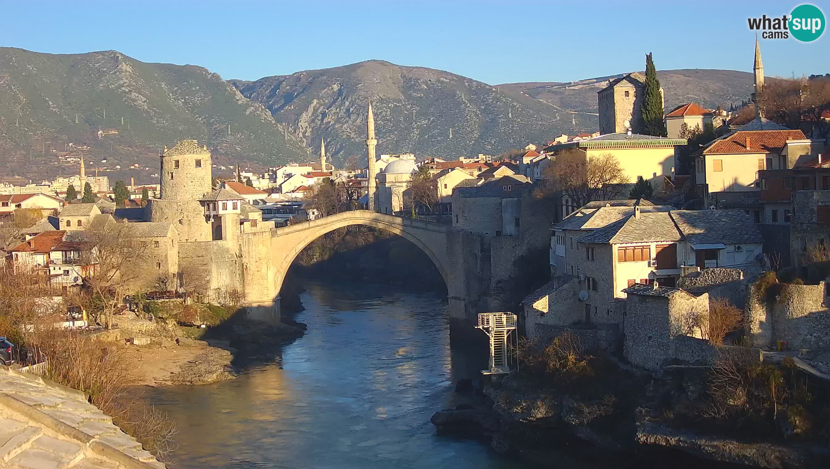 Webcam de Mostar – Le Vieux Pont sur la rivière Neretva