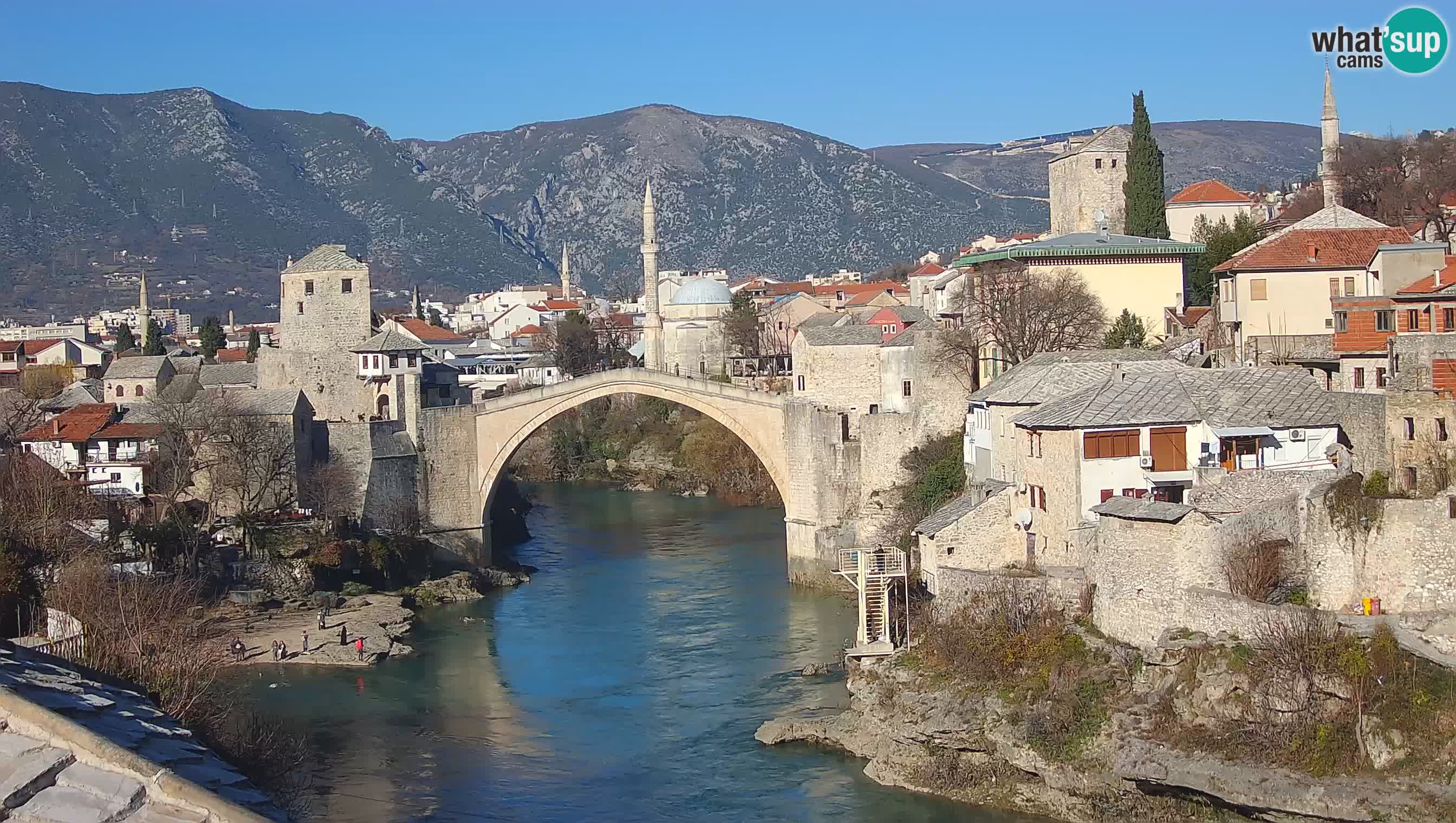 Webcam de Mostar – Le Vieux Pont sur la rivière Neretva