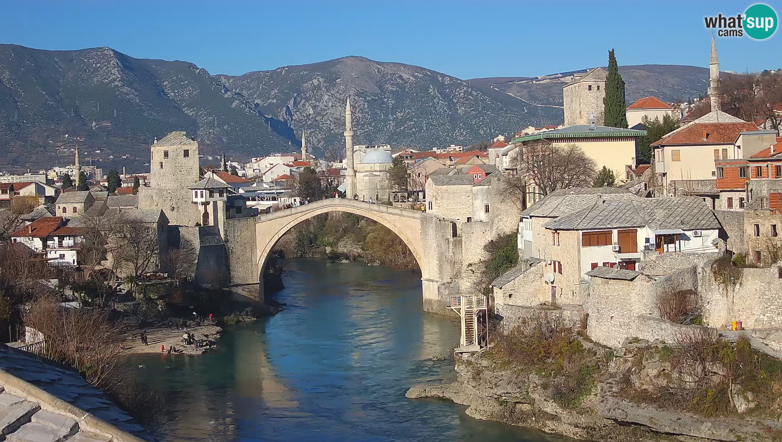 Webcam de Mostar – Le Vieux Pont sur la rivière Neretva