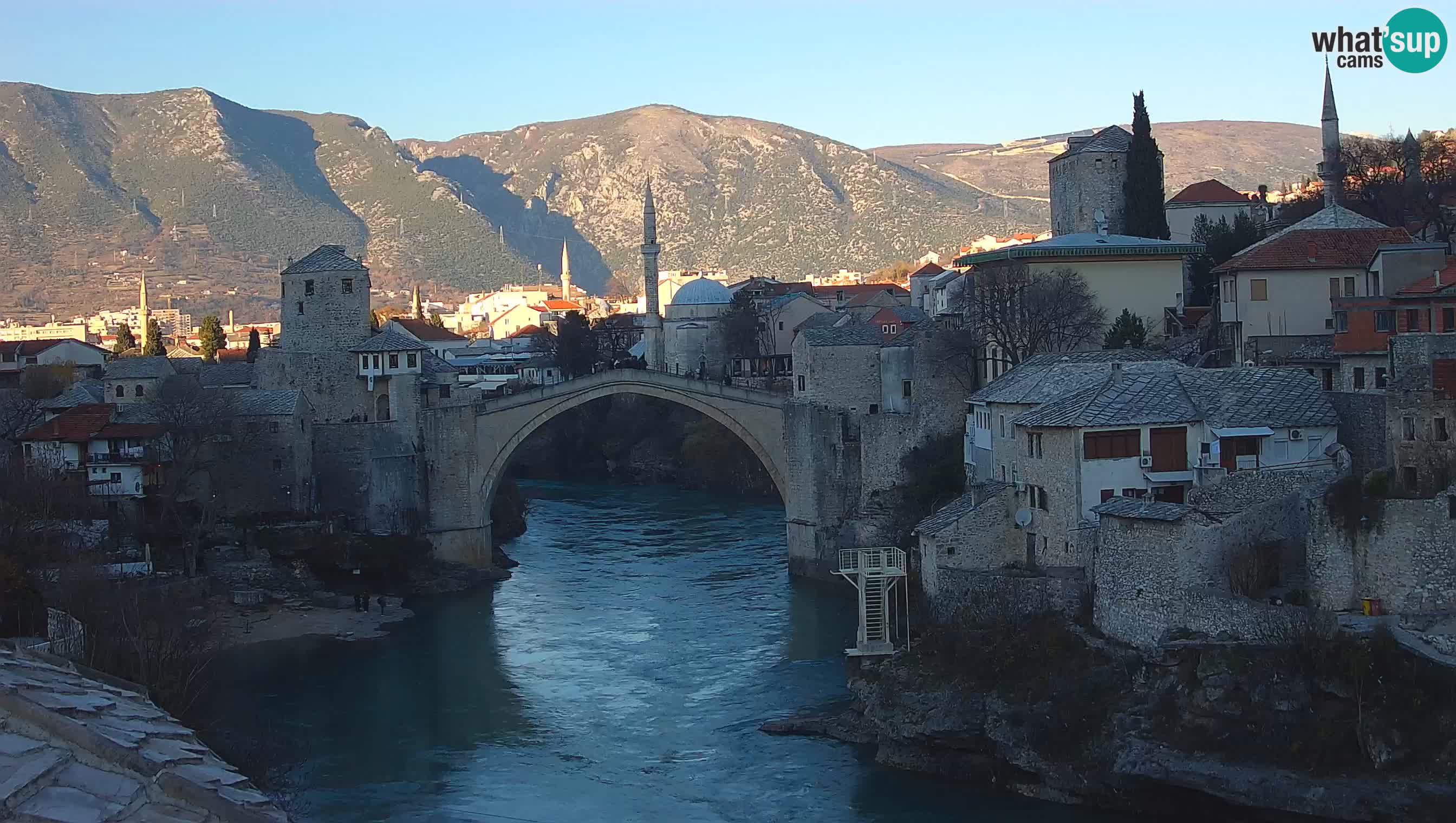 Webcam de Mostar – Le Vieux Pont sur la rivière Neretva
