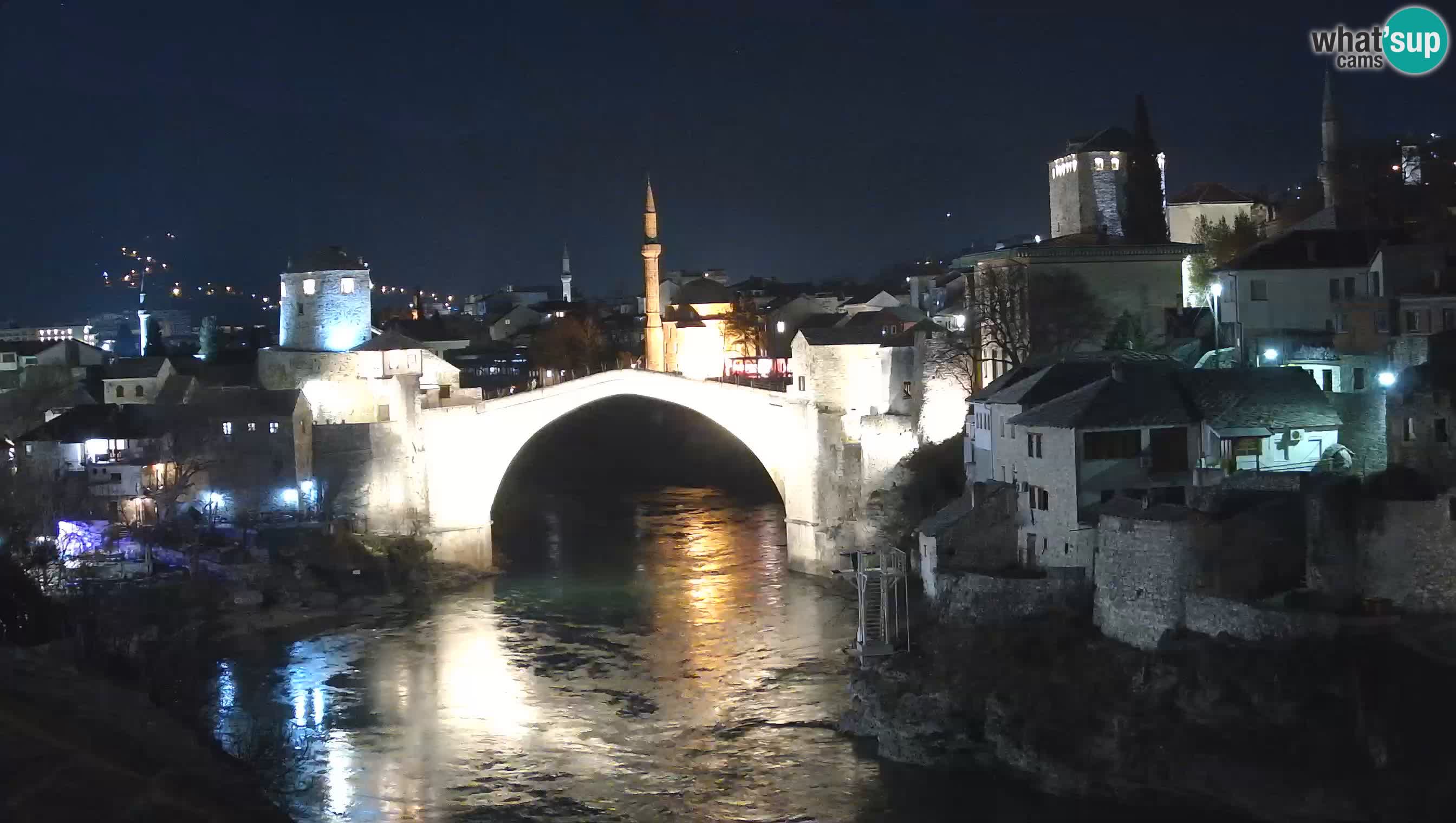Mostar live – Webcam auf die Alte Brücke (Stari Most) und den Fluss Neretva